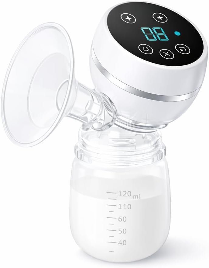 Electric Wearable Breast Pump – Ultra Quiet Hands-Free Portable Breastpump with 4 Modes & 9 Levels, Painless Strong Suction, Rechargeable & Leak-Proof Design