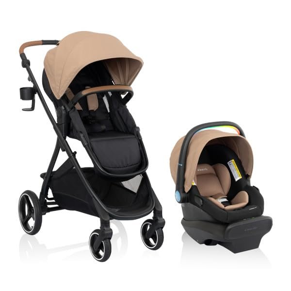 Shyft Intuiti Travel System Featuring LiteMax NXT Infant Car Seat with SensorySoothe (Caramel Tan)