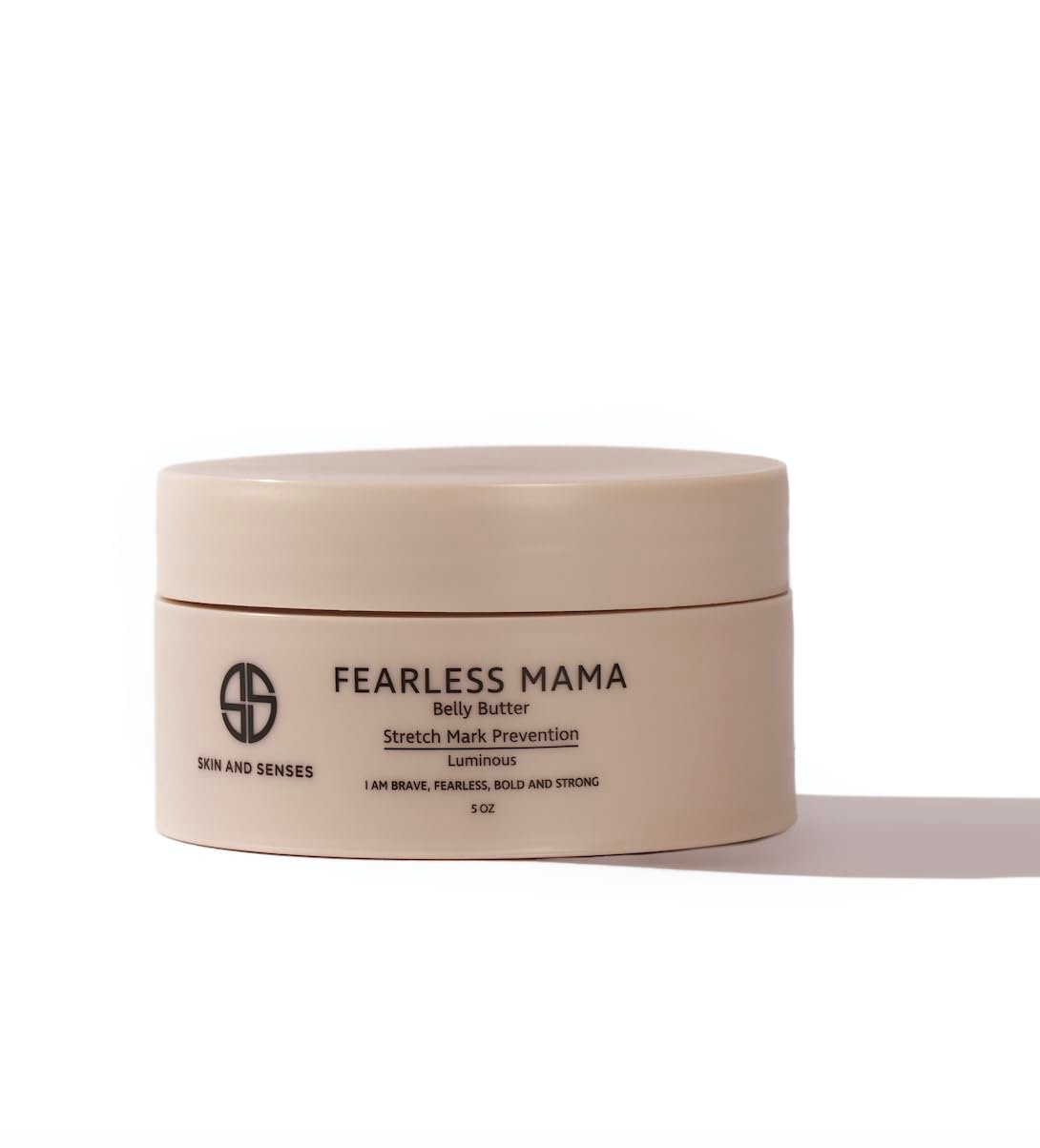 Fearless Mama Pregnancy Body Butter, Belly Butter for Stretch Marks, Deep Hydration for Dry, Tight, Itchy Skin During Pregnancy & Postpartum, with Shea Butter & Cocoa Butter, Luminous Scent 5 oz