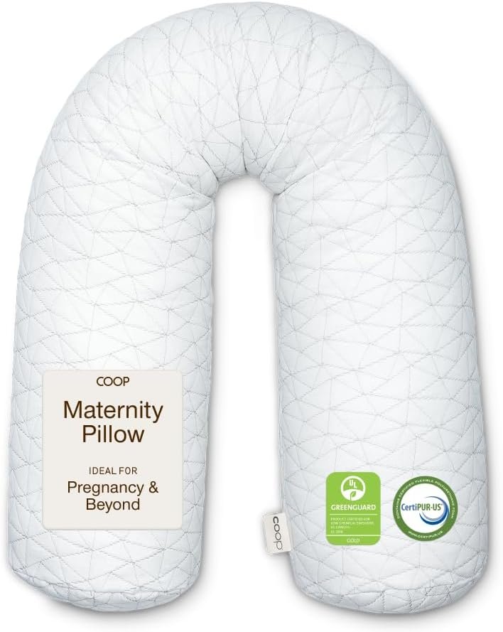 Coop Home Goods Original Adjustable Maternity Pillow, with Memory Foam and Washable Cover, Body Pillow for Pregnancy, Side Sleeper and Full Body Support During Pregnancy