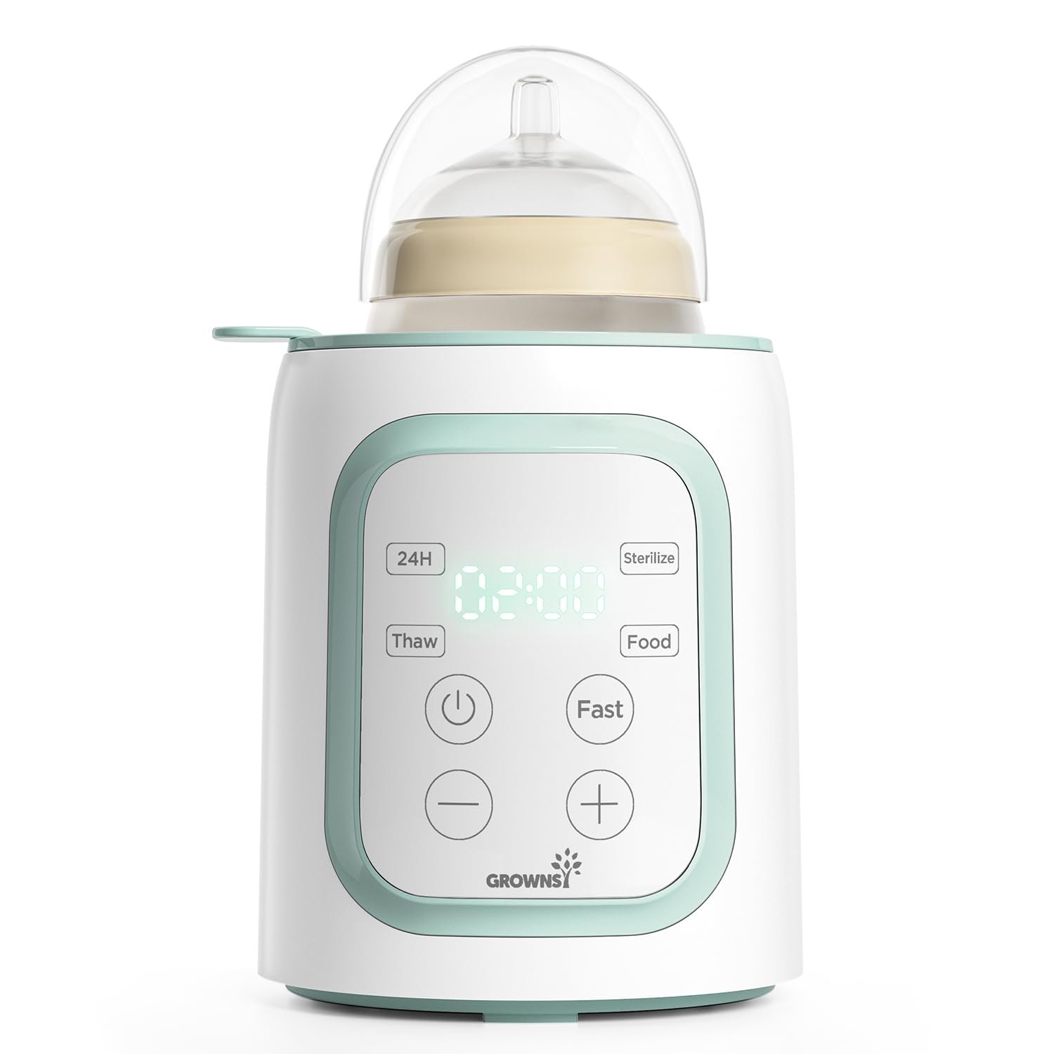 Grownsy Baby Bottle Warmer, 8-in-1 Fast Baby Milk Warmer with Timer for Breastmilk or Formula, Accurate Temperature Control, 24H Keep, Food Heater&Defrost BPA-Free Bottle Warmer for All Bottles- Green