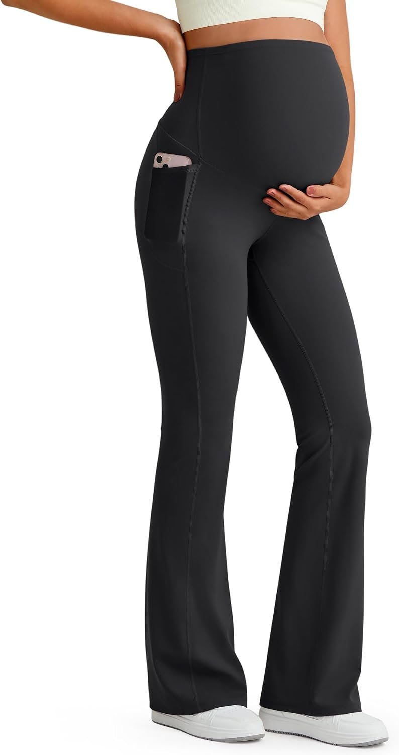 G4Free Women’s BareFeel Maternity Flare Leggings