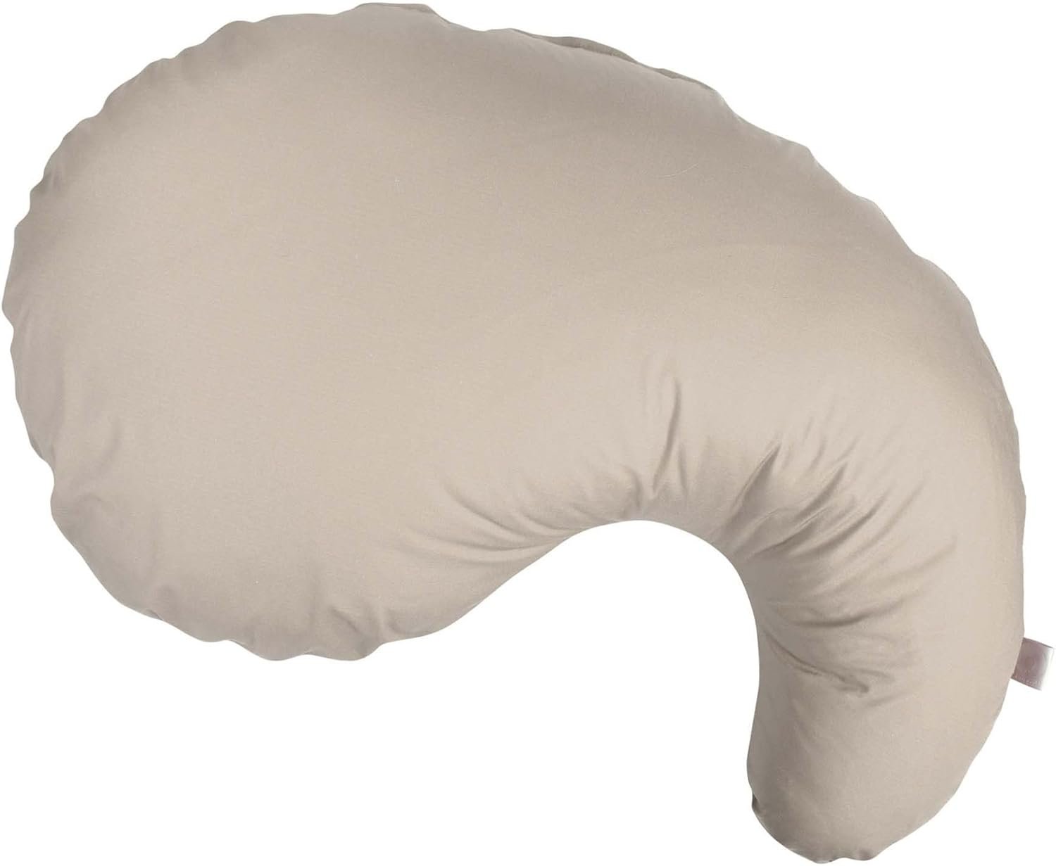 Boppy Cuddle Pillow with 100% Organic Cotton Removable Cover, Hypoallergenic Fiber Fill, Contoured for Support for Side Sleeping, Relieve Shoulder Pressure, Align HIPS for Lower Back Pain, Biscuit