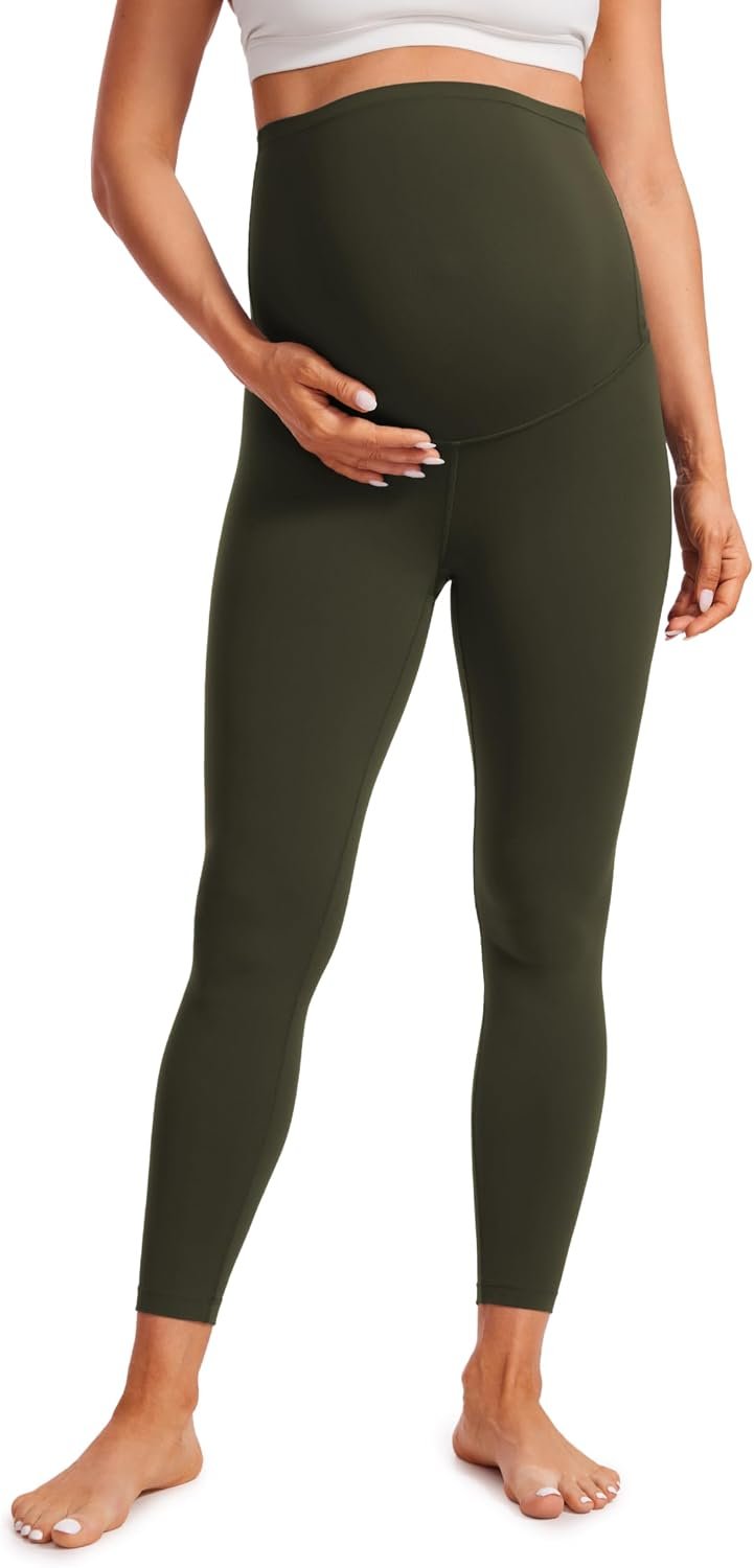 CRZ YOGA Butterluxe Maternity Leggings 25″ – Over The Belly Buttery Soft Workout Activewear Yoga Womens Pregnancy Pants