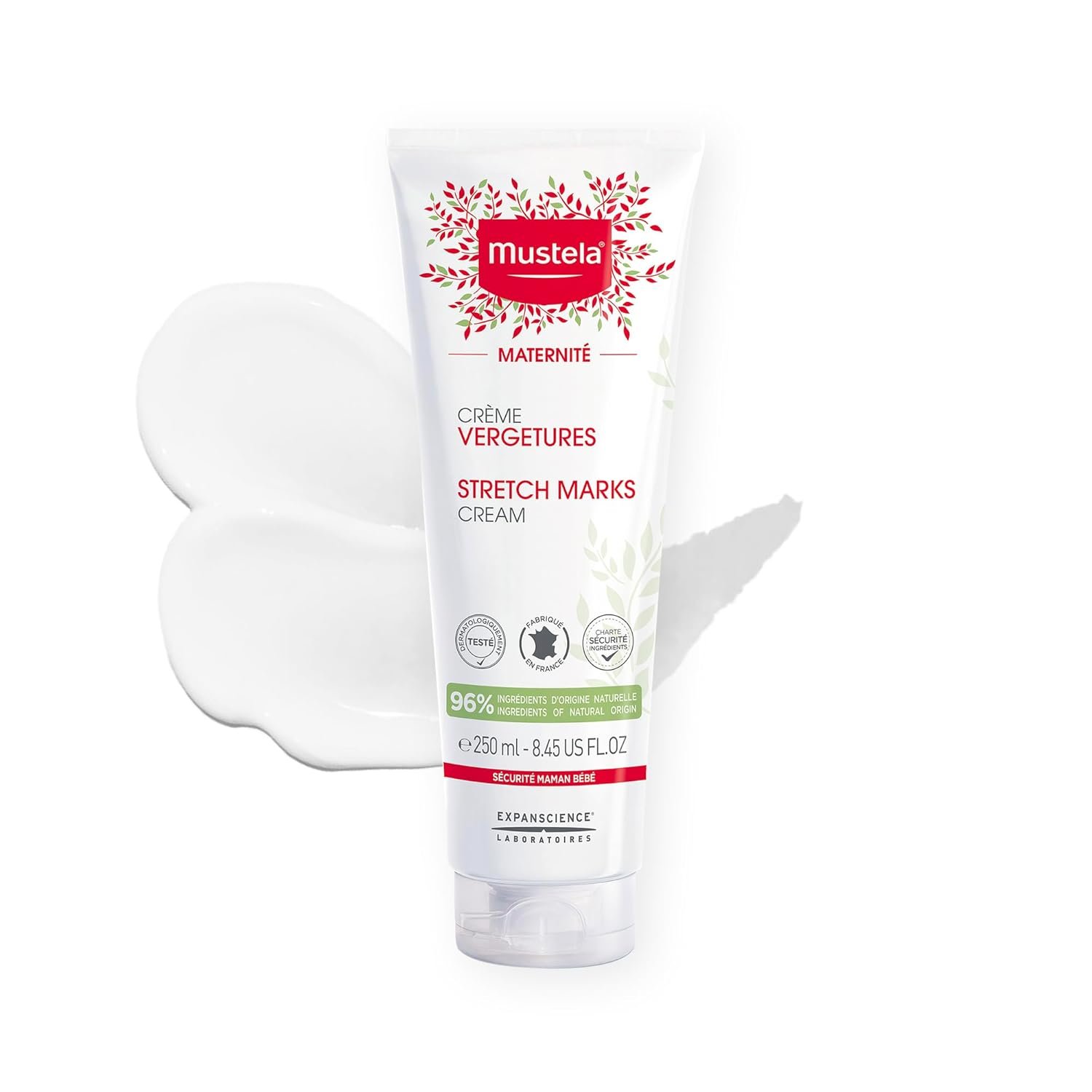 Mustela Maternity Stretch Marks Cream for Pregnancy – Natural Skincare Massage Moisturizer with Natural Avocado, Maracuja & Shea Butter – Lightly Fragranced or Fragrance Free – Various Sizes