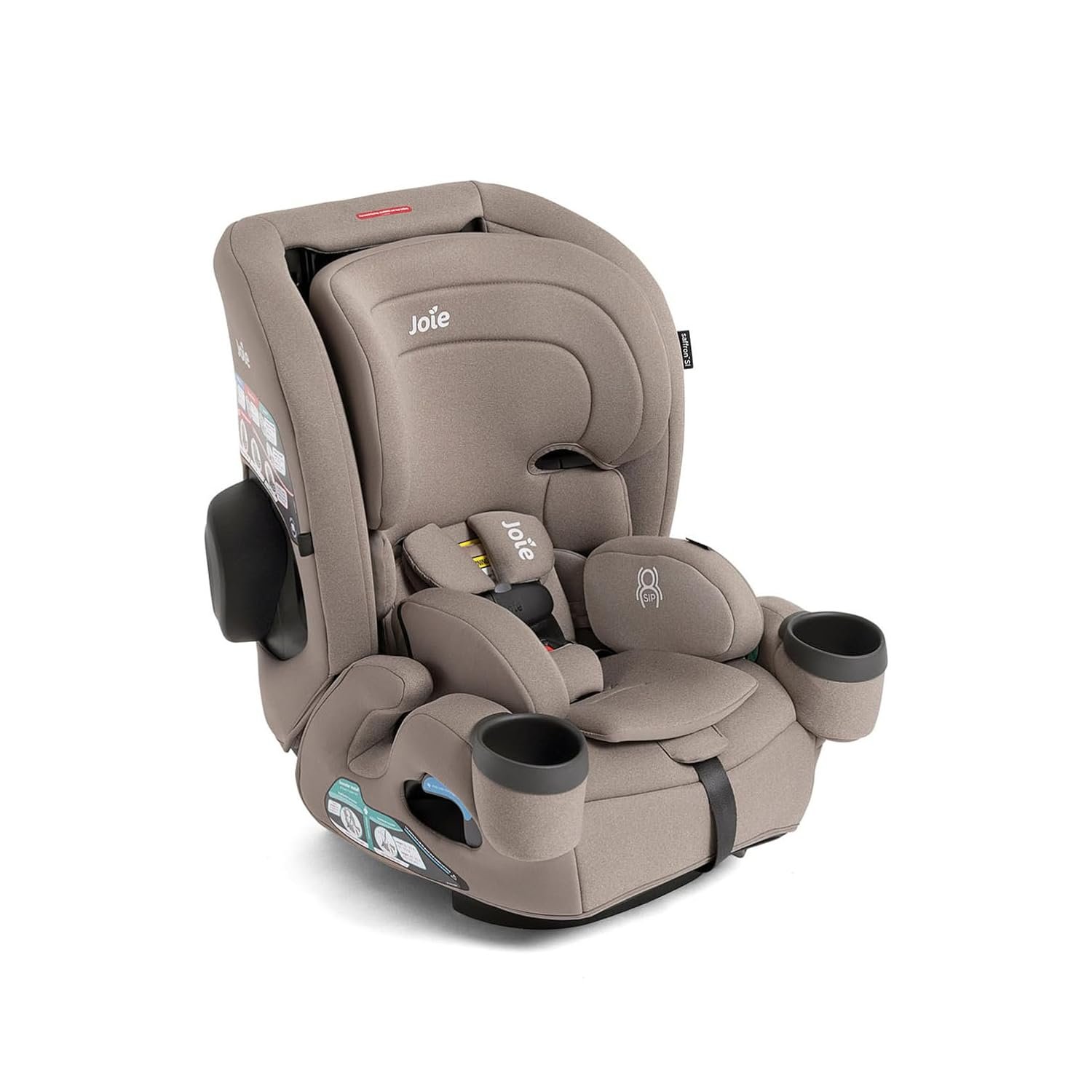 Joie Saffron SI 4-in-1 Car Seat – Car Seat for Infants to Toddlers to Big Kids – 4 Modes, 10-Position No-Rethread Headrest & Harness (Mocha)