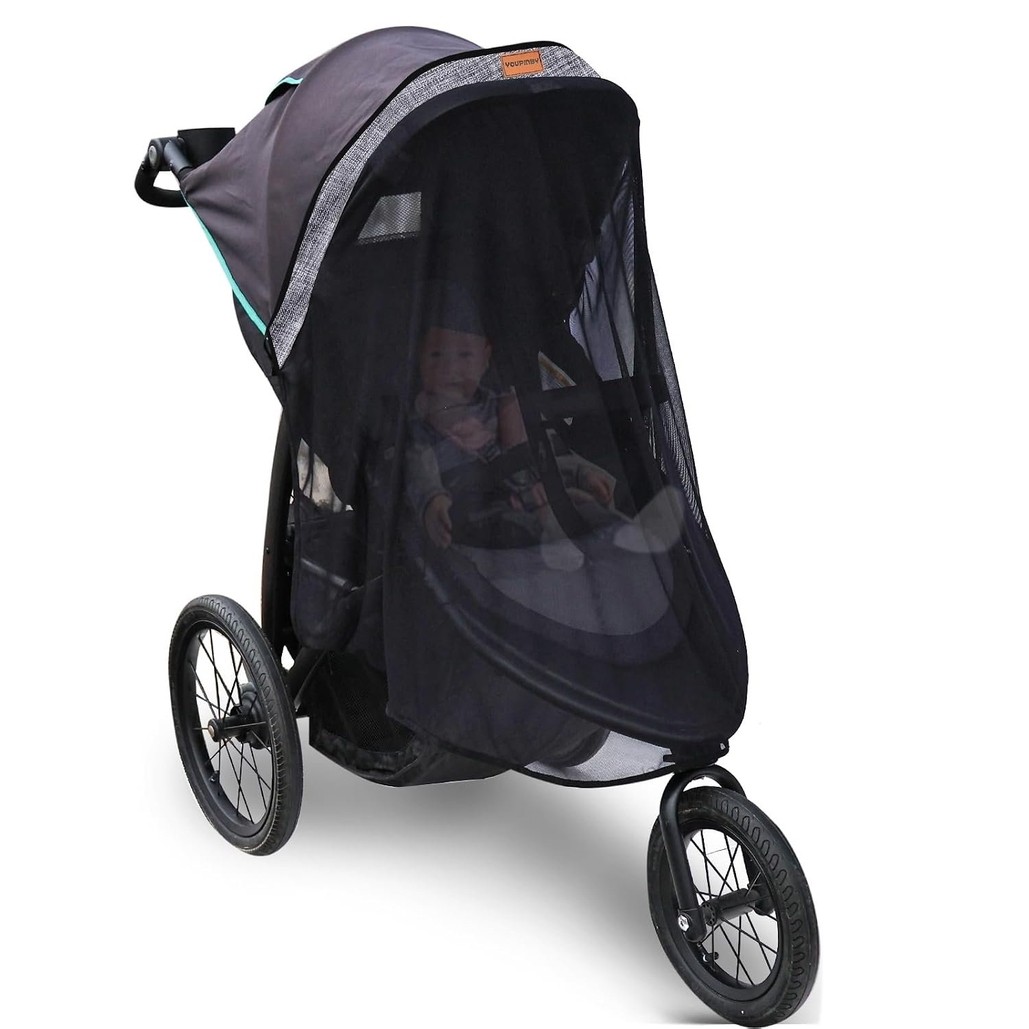 Stroller Sun Shade – Universal Stroller Sun Shade for Travel Strollers, Jogging Strollers; Baby and Toddler Travel Essential; Safely Blocks Up to 97% of UV, Easy to Install