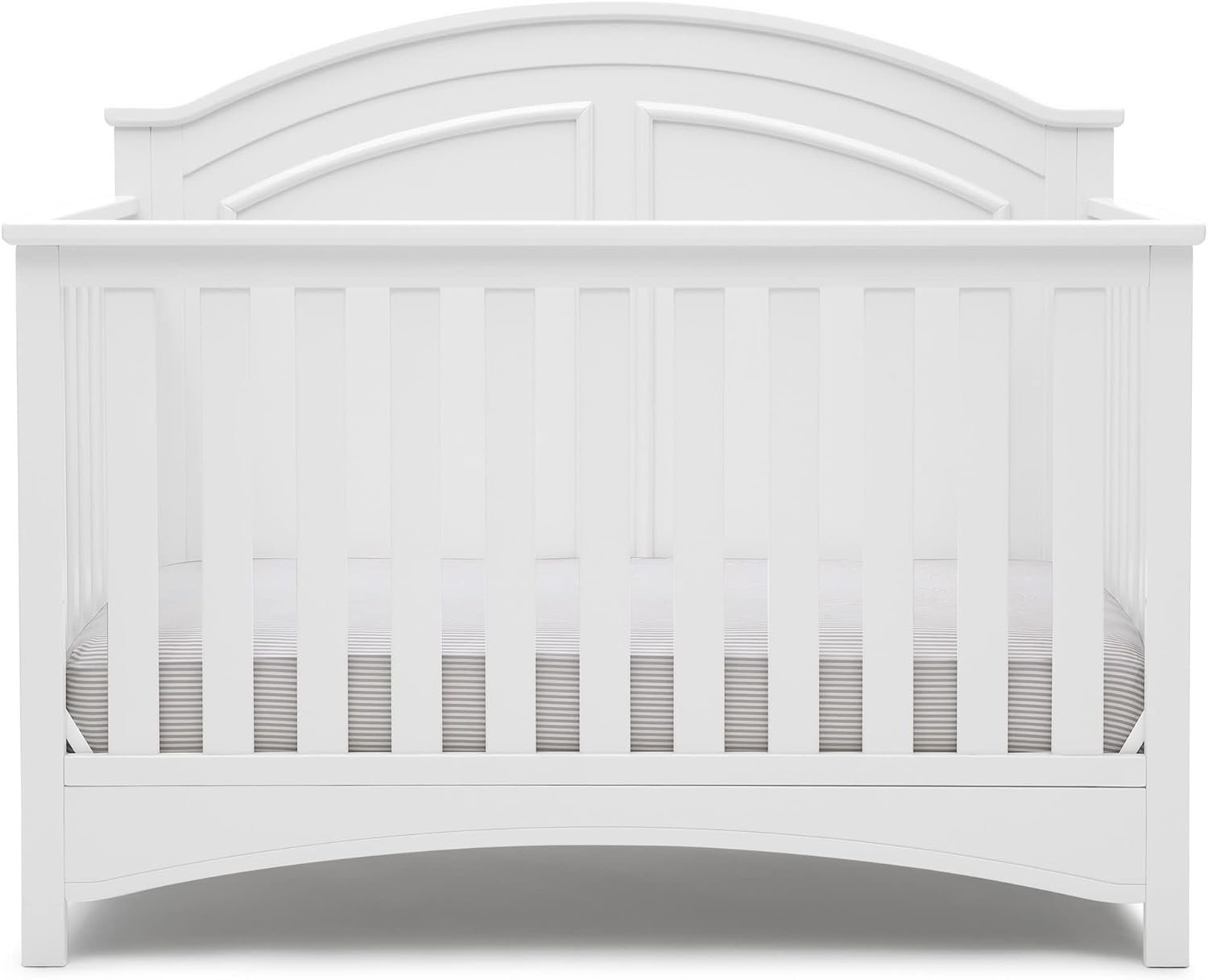 Delta Children Perry 6-in-1 Convertible Crib – Greenguard Gold Certified, Bianca White