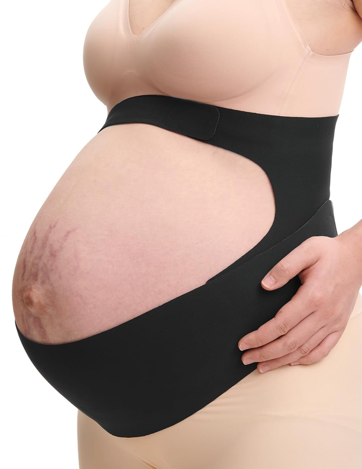 Momcozy Pregnancy Belly Band, CozySupport Ergonest Maternity Belly Band, Invisible Pregnancy Belt for Back, Abdomen, Waist