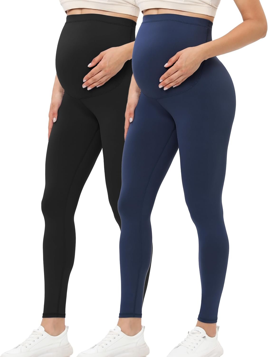 Buttergene Women’s Maternity Leggings over the Belly Pregnancy Active Wear Workout Yoga Tights Pants