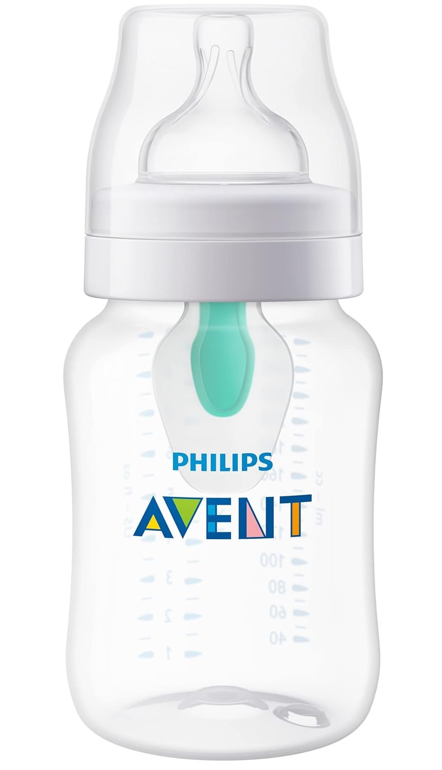 Philips Avent, Anti-Colic Baby Bottle with AirFree Vent, Scy703/91, Clear, Scy703/91, 9 Ounce