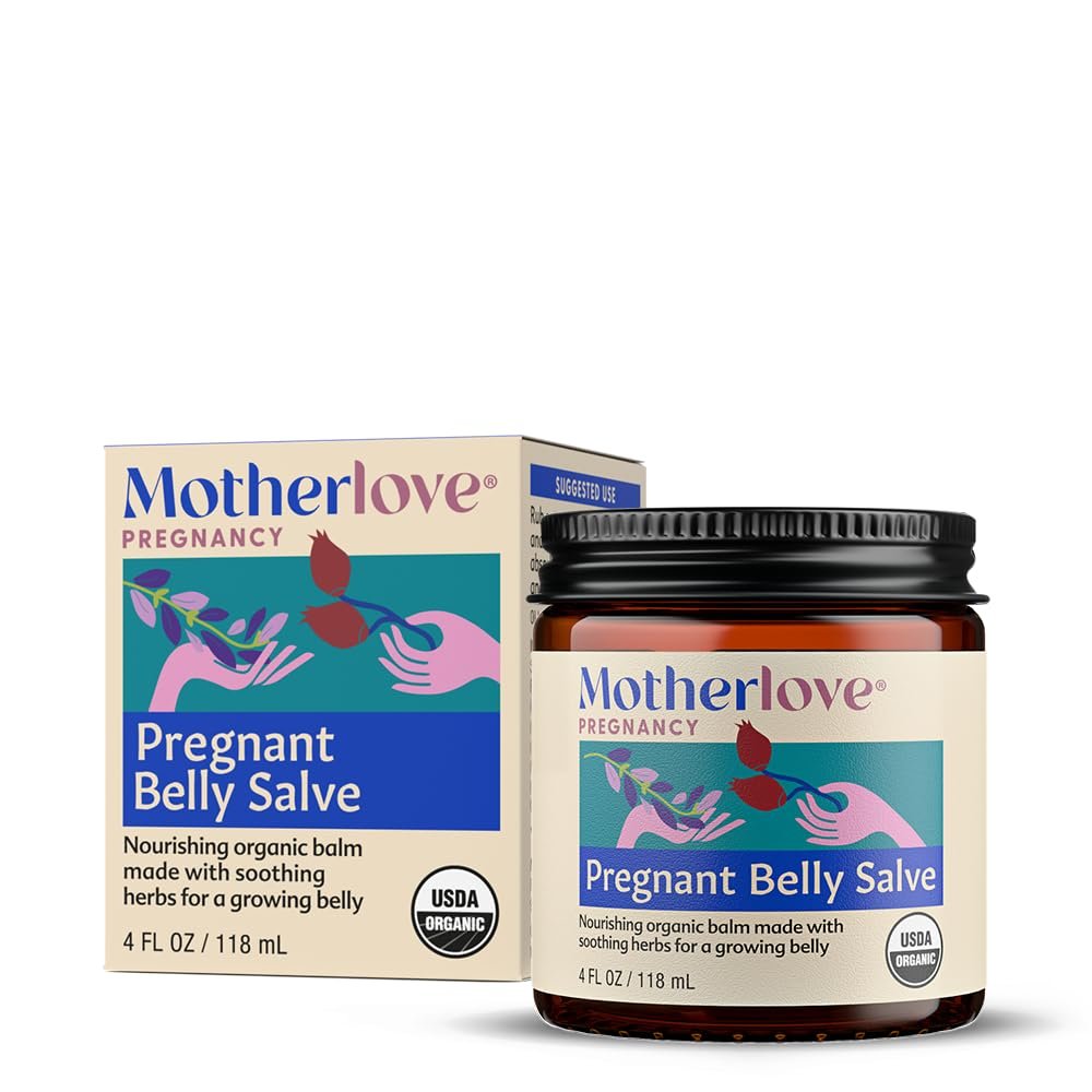 Motherlove Pregnant Belly Salve (4 oz) Moisturizing Organic Balm to Use on Growing Belly