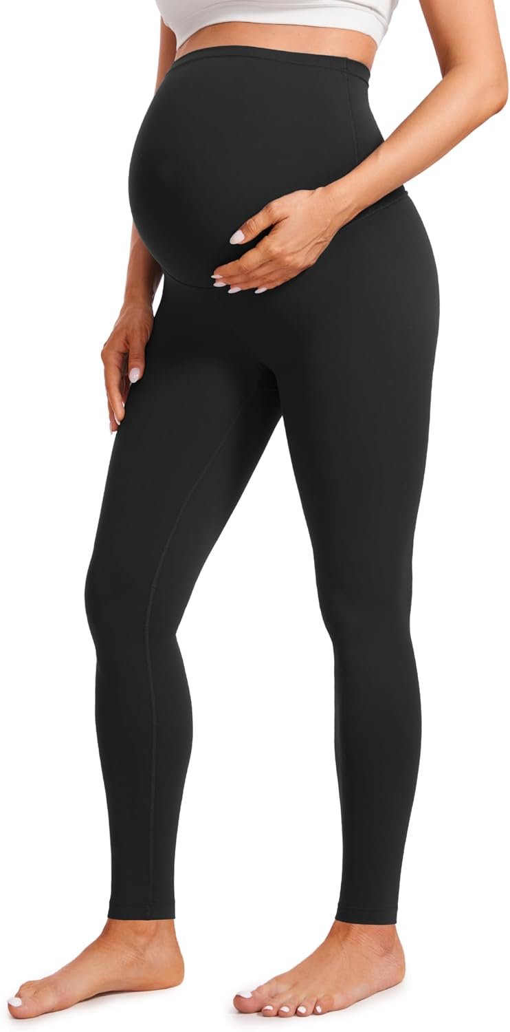 CRZ YOGA Butterluxe Extra Long Maternity Leggings 30” – Yoga Lounge Pants for Tall Women Pregnancy Soft Over The Belly
