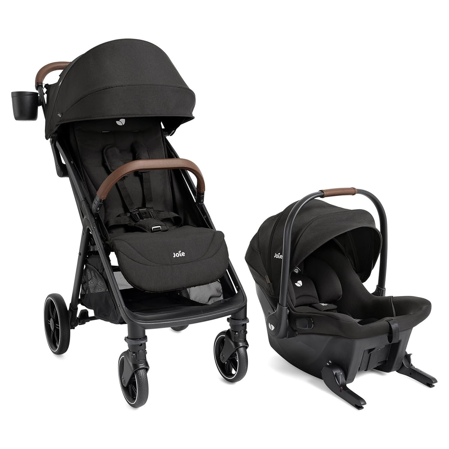 Joie Baby, Nutmeg Stroller & Mint Latch Car Seat, Travel System (Shale)