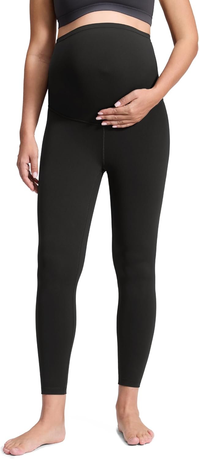 CRZ YOGA Butterluxe Maternity Leggings 25″ – Over The Belly Buttery Soft Workout Activewear Yoga Womens Pregnancy Pants