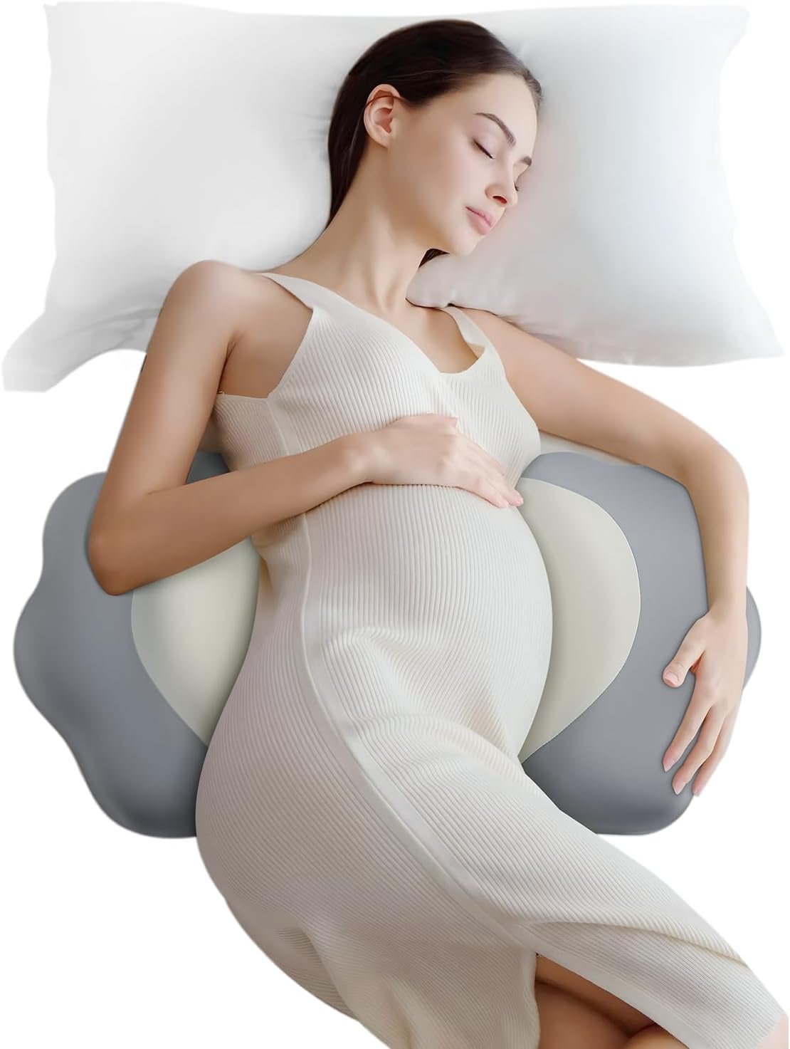 Memory Foam Pregnancy Pillows for Sleeping, Side Sleeper Maternity Pillow Support for Back Belly HIPS, Adjustable Wedge Pillow for Pregnant Women, Side Sleeping Pregnant Pillows with Pillowcase