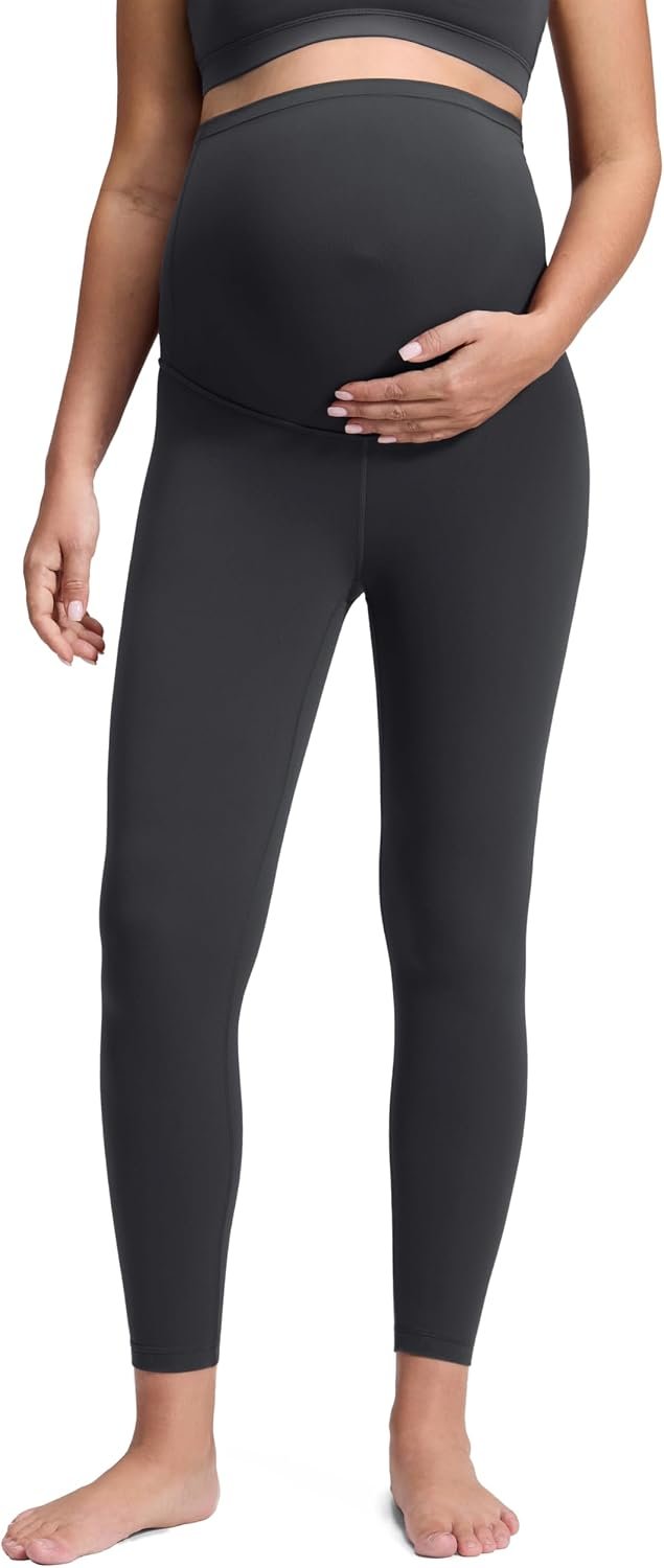 CRZ YOGA Butterluxe Maternity Leggings 25″ – Over The Belly Buttery Soft Workout Activewear Yoga Womens Pregnancy Pants