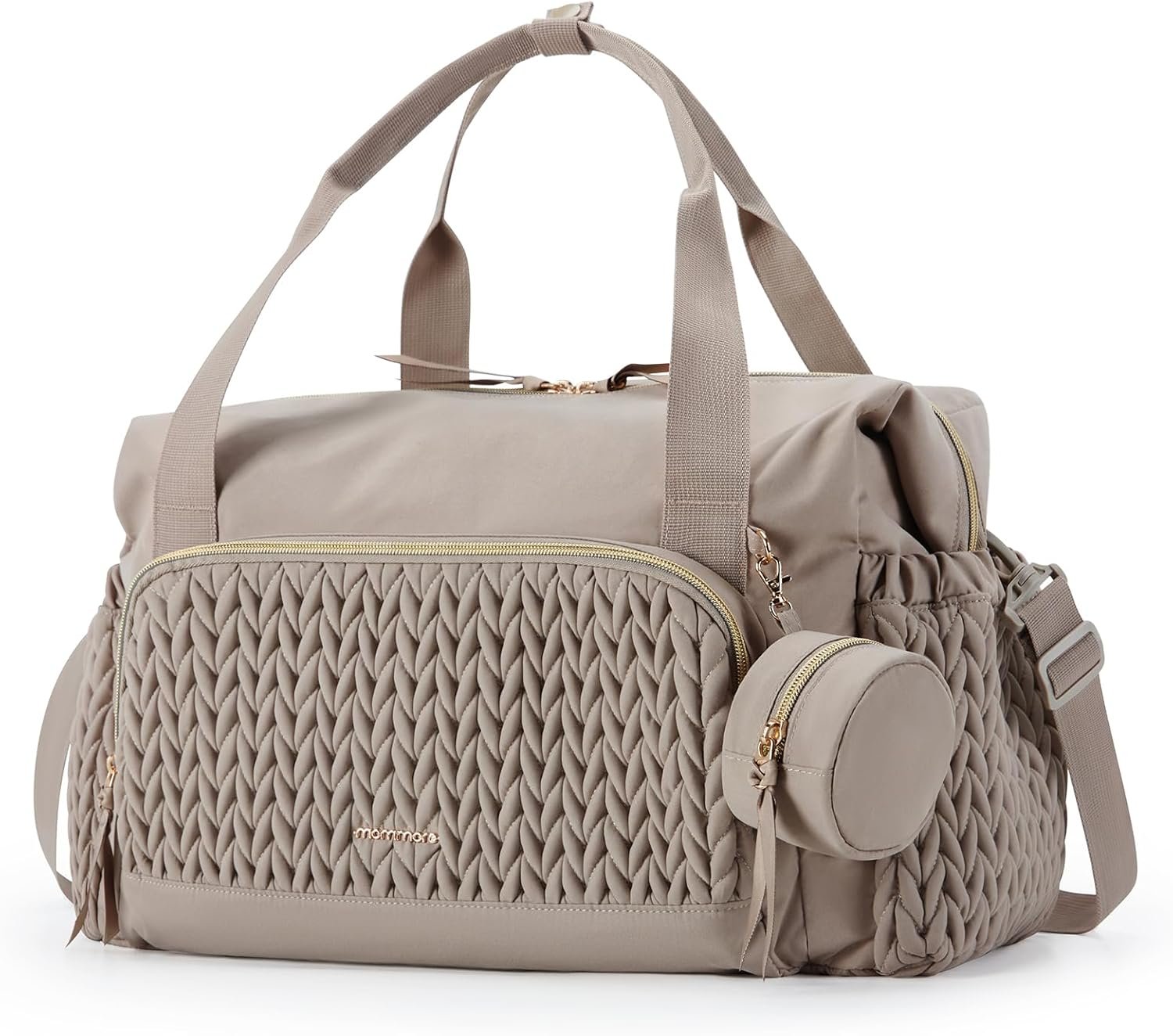 mommore Diaper Bag Tote, Large Capacity Travel Diaper bags, Hospital Bag for Labor Delivery, Baby Bag with Pacifier Case | Hospital Bag