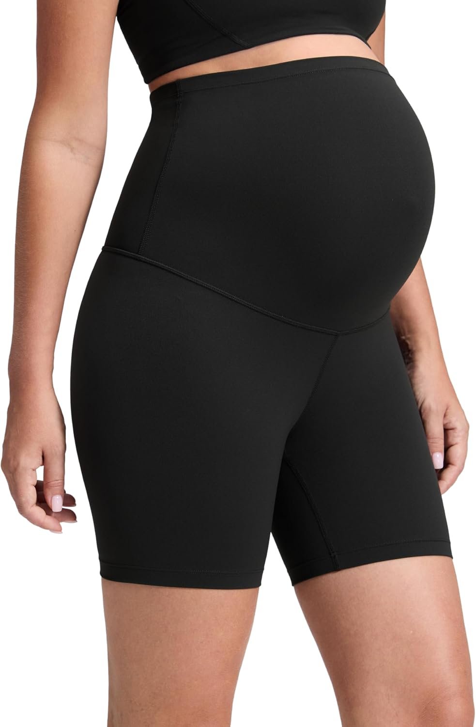 CRZ YOGA Butterluxe Maternity Biker Shorts 6″ – Over The Belly Pregnancy Yoga Workout Womens Activewear Buttery Soft