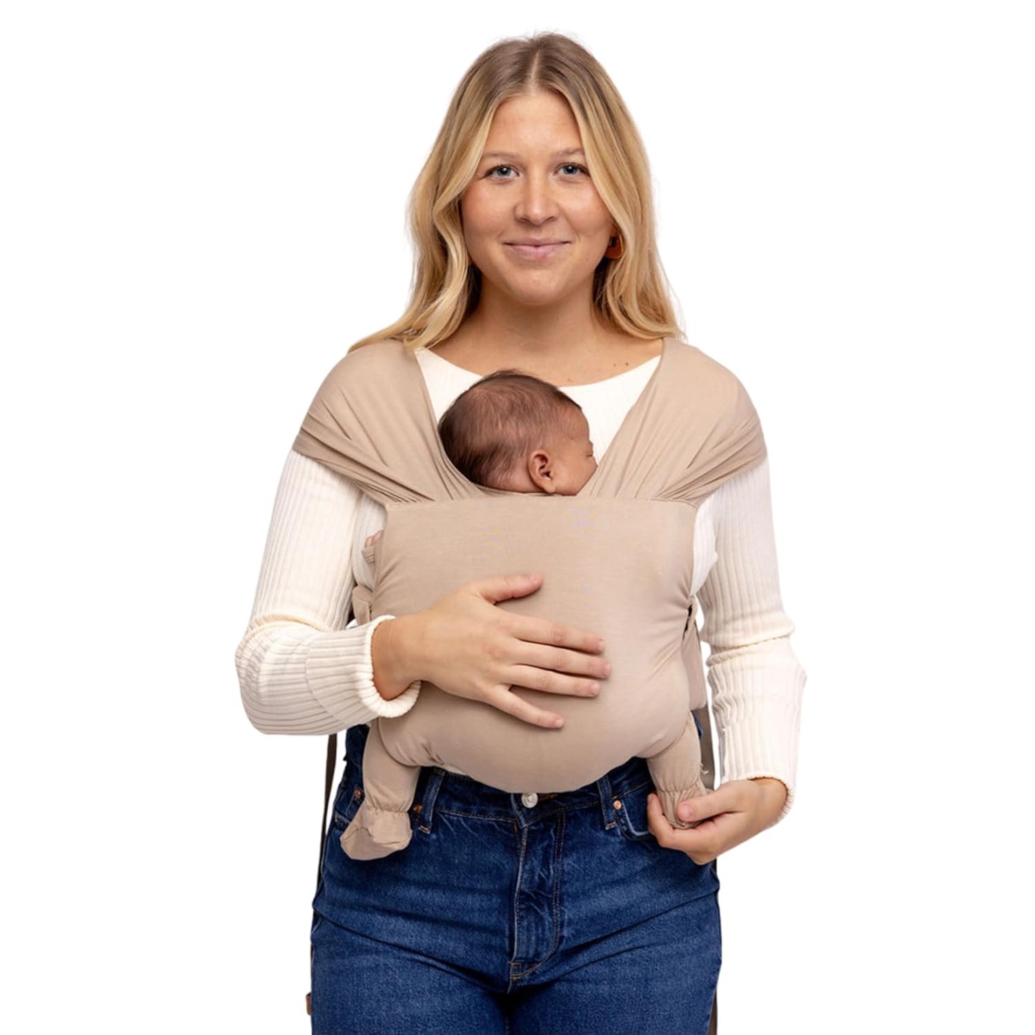 WildBird – Aerial Buckle Wrap – 0-6 Months – Standard (XS-XL) Desert Lark – Newborn Baby Carrier – Front Carry – Soft Fabric, Straps, Head Support, Padded Waist Belt – Baby Essentials – New Mom Gifts