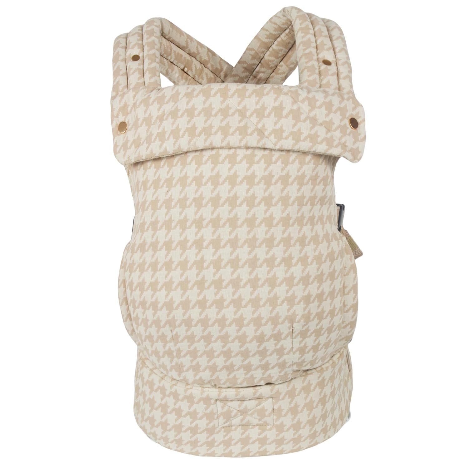 Baby Carrier for Newborns to Toddlers, Houndstooth Adjustable Soft Cotton Linen Carrier, 4-in -1 Lightweight Front and Back Ergonomic Baby Holder Carrier