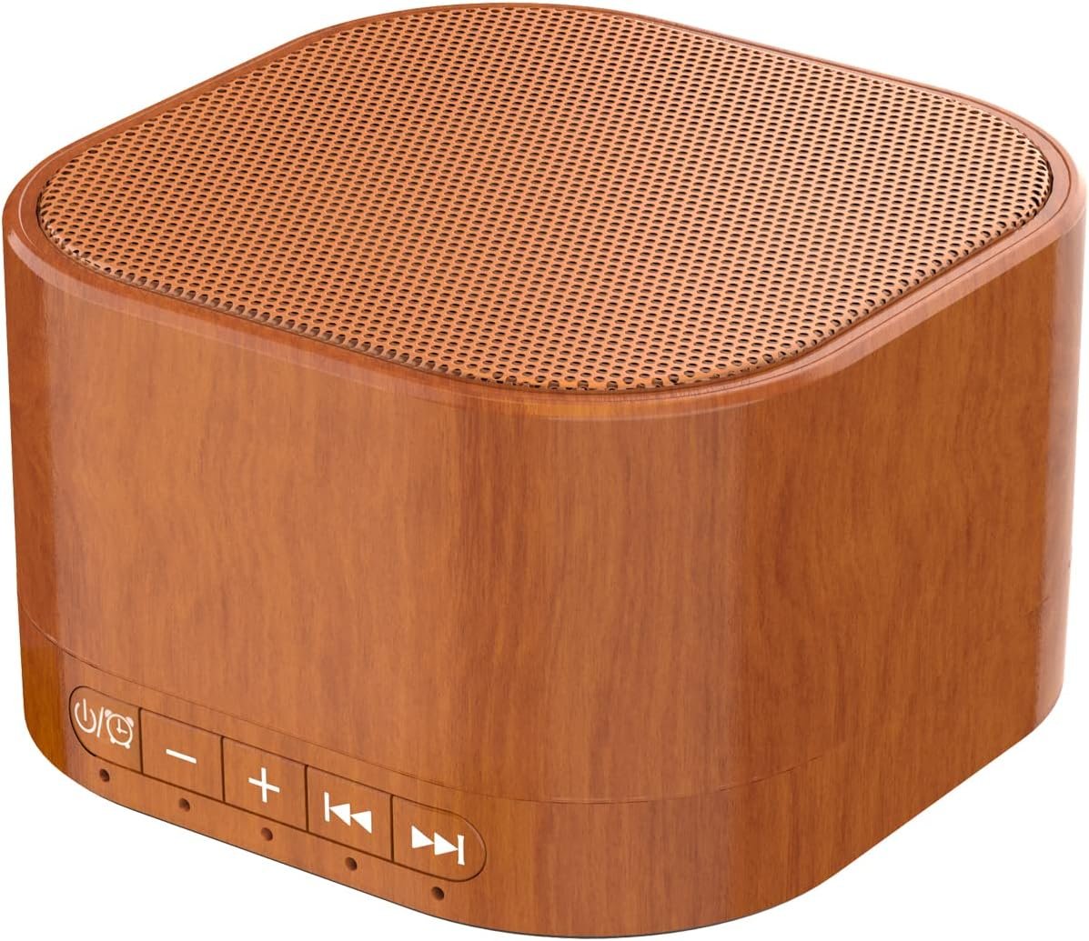 White Noise Machine plug-in Sound Machine with 20 Non Looping Natural Soothing Sounds and Memory Function Sleep Timer Sleep Machine with Sleep Therapy for Baby Kids Adults-New Wood Grain Added in 2025