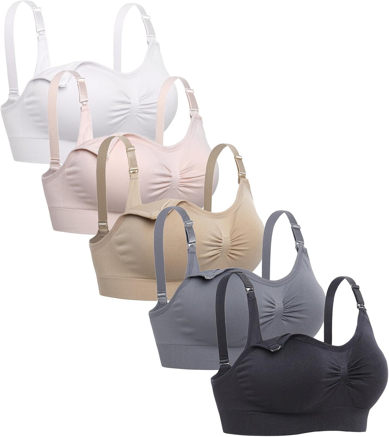 Womens Seamless Nursing Bra Sleeping Maternity Bralette for Breastfeeding Pack of 3