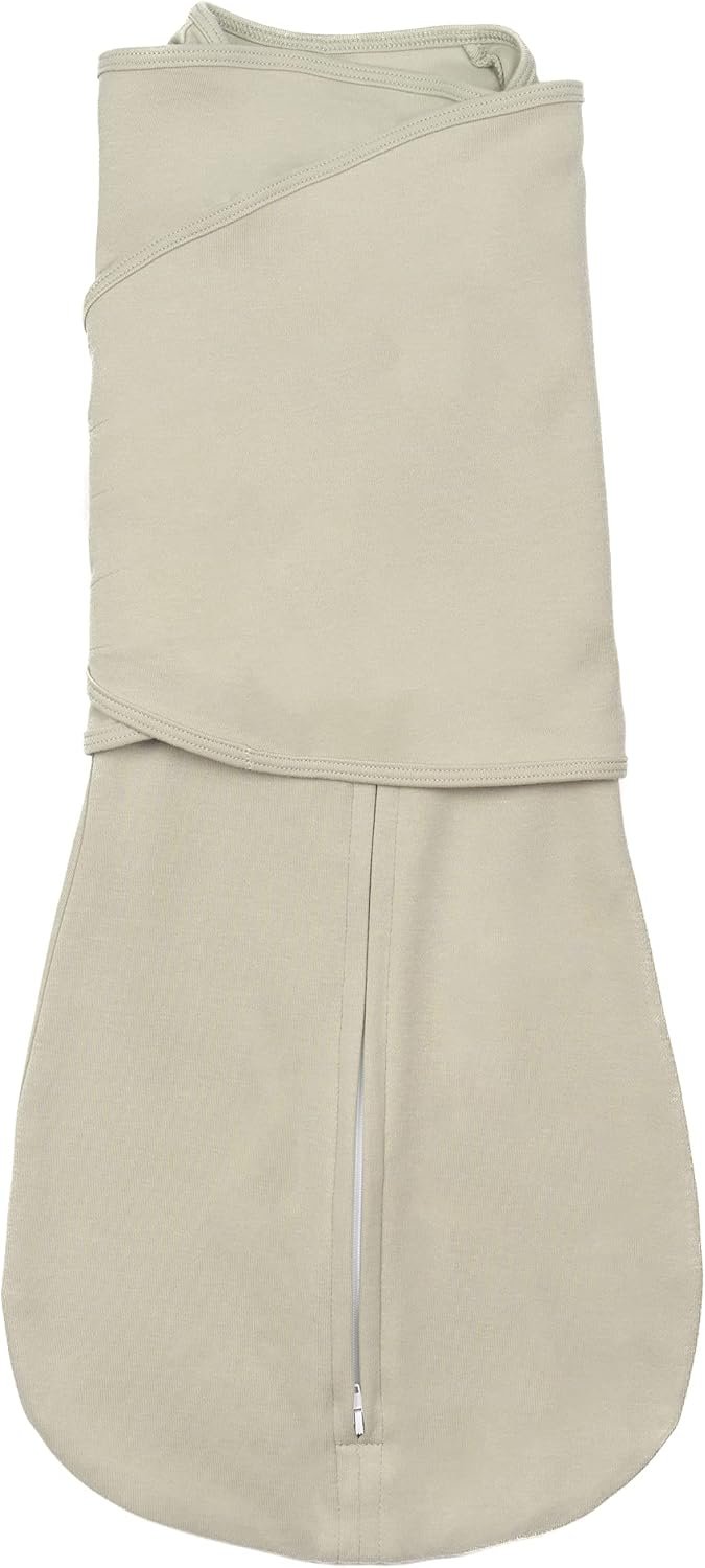 LullaBaby “Double Dream Swaddle: Exclusive Dual Wing Design, Pediatrician-Endorsed, Ultra-Soft Cotton, 2-4 Months, 12-20 lbs – Desert Sage