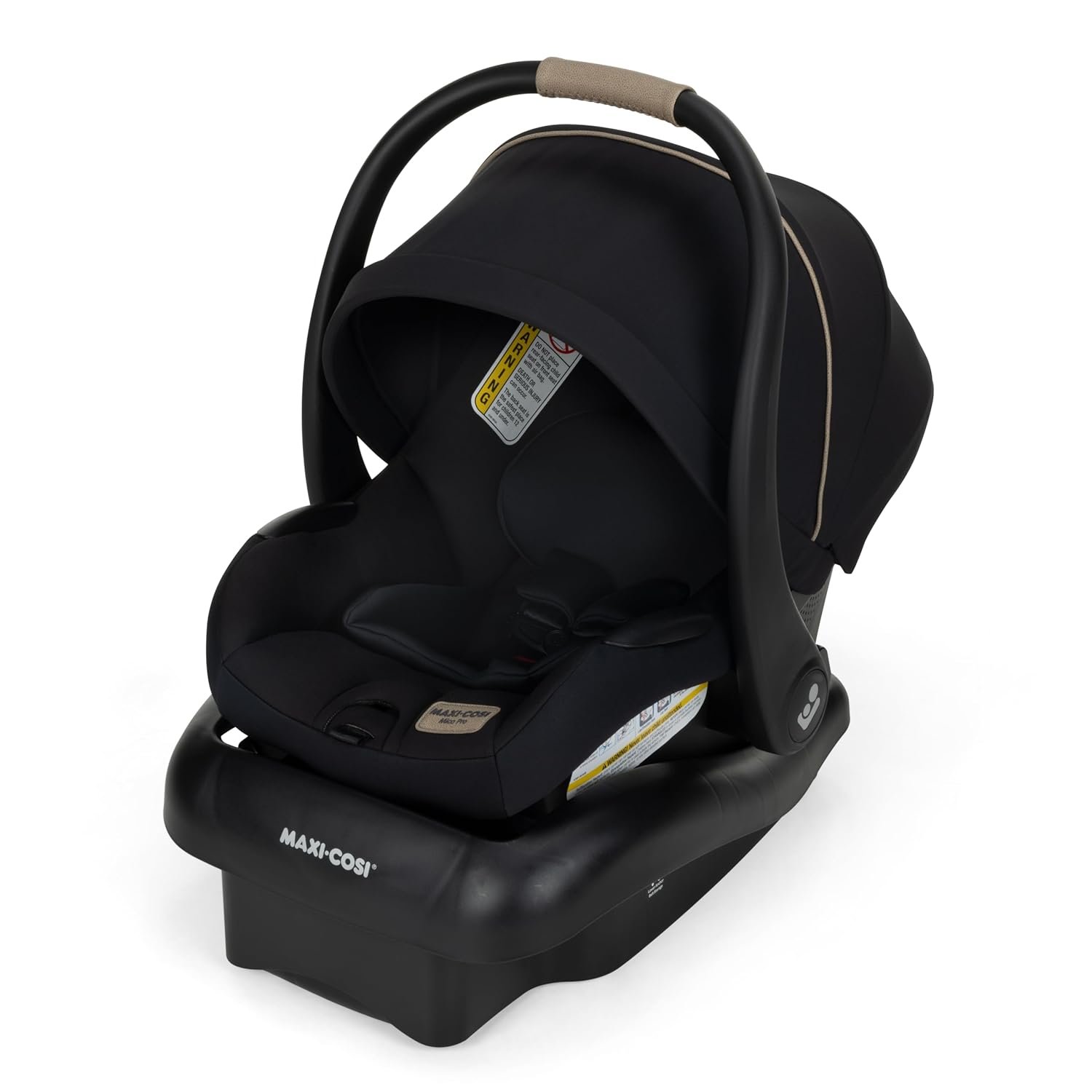 Maxi-Cosi Mico Pro Baby Infant Car Seat with Base, Ventilated Chair, Soft Headrest Pad, Easy-Install Latch, Adjustable Belt Guide, 3-Position Base, Stroller-Ready, 4-30 lbs, up to 32 in, Sea Shadow