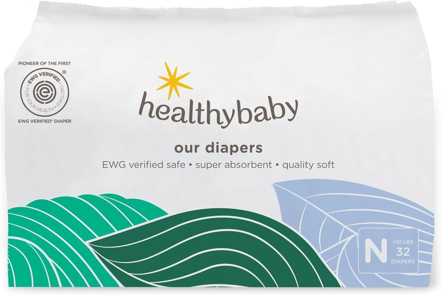 Our Diapers | The First EWG Verified & Microbiome-Friendly Diaper | Size NB (