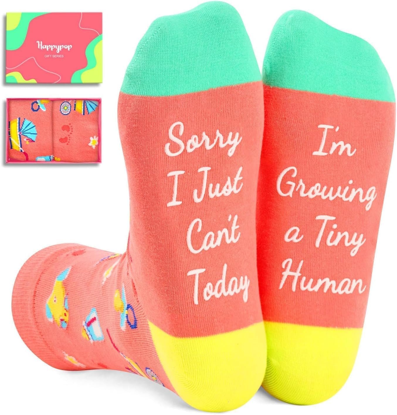 HAPPYPOP Maternity Gifts for Expecting Mothers – Pregnancy Socks for New Mom on Mothers Day