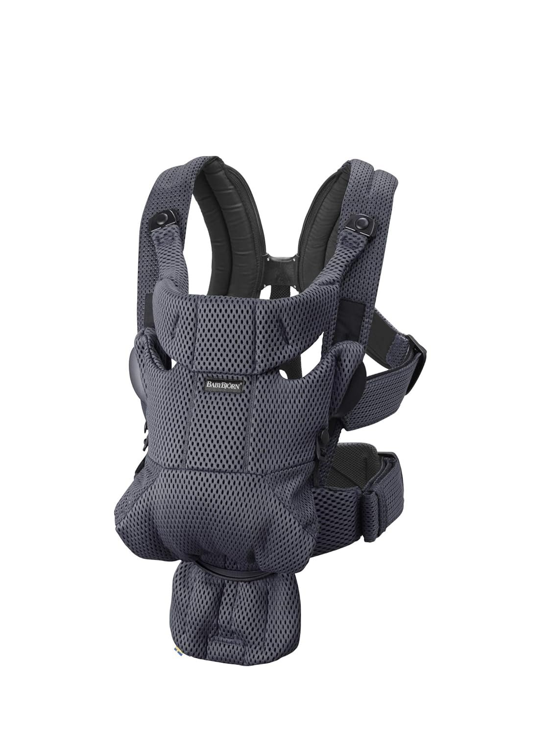 BabyBjörn Baby Carrier Free, Anthracite, 3D Mesh | Infant Carrier (7-26.5 lbs), Front Facing, Outward Facing, with Back Support, Ergonomic, Lumbar Support