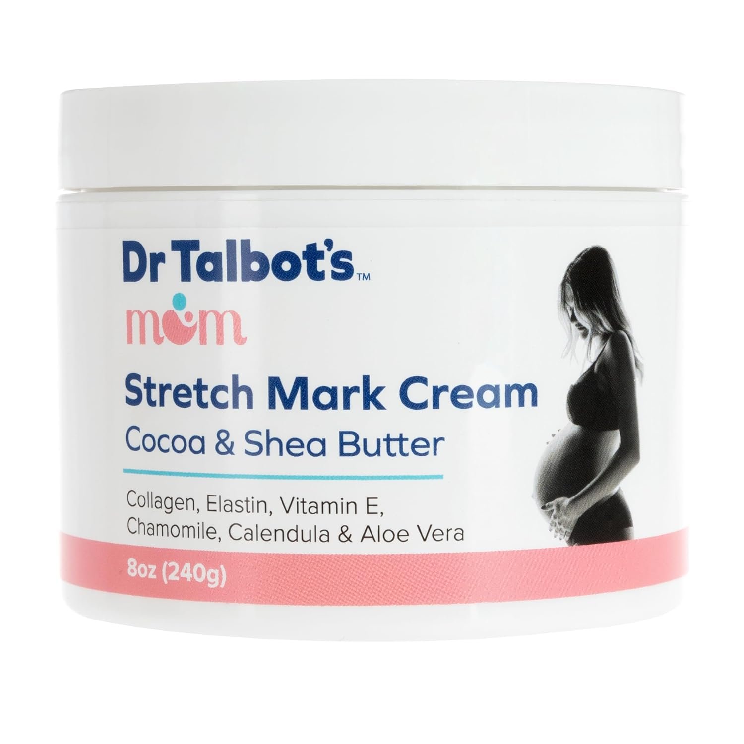 Dr. Talbot’s Mom Stretch Mark Cream for Pregnancy and Postpartum – Made With Shea Butter, Vitamin E, Aloe Vera and Cocoa Butter – 8 oz