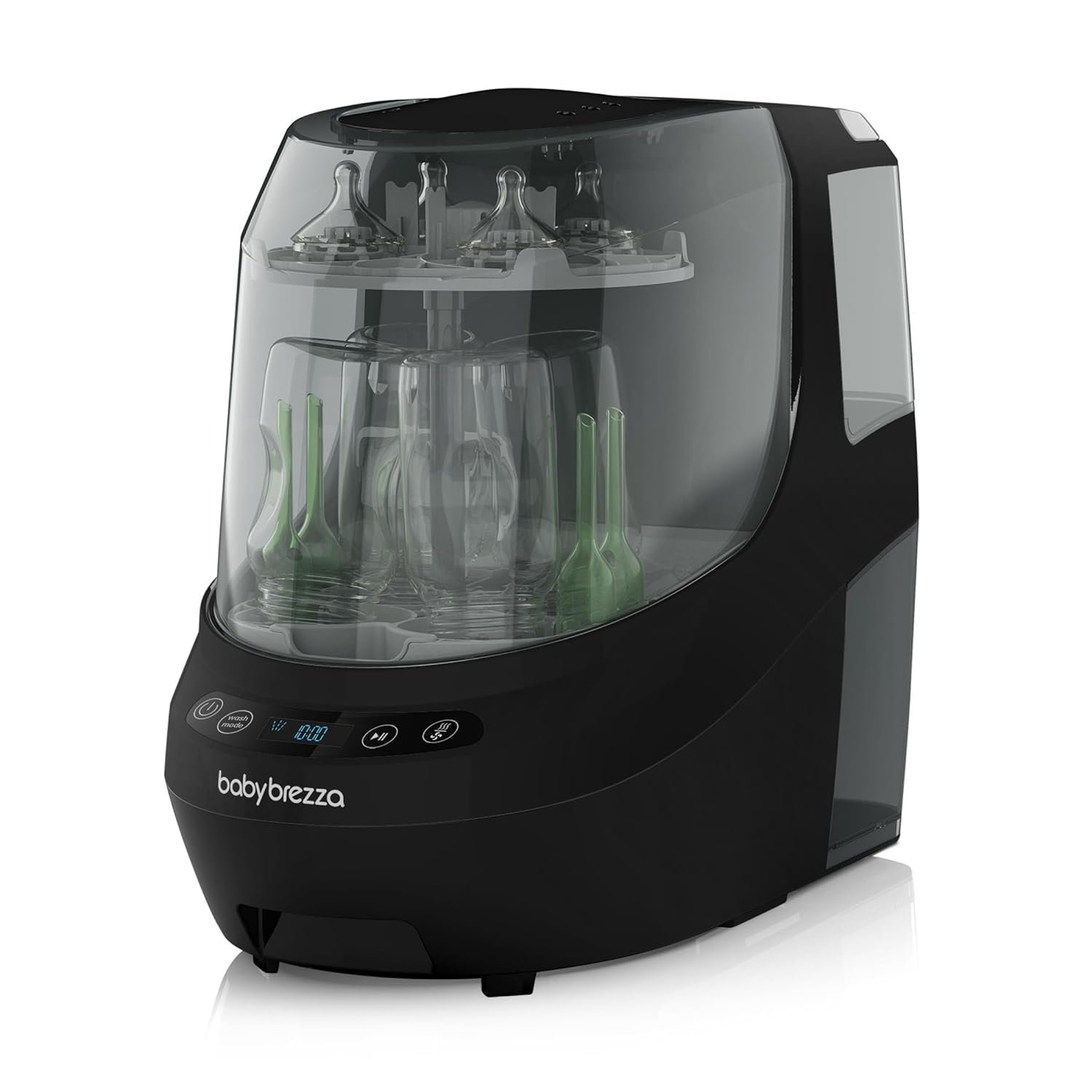 Baby Brezza Bottle Washer Pro – Baby Bottle Washer, Sterilizer + Dryer – All in One Machine Cleans Baby Essentials like Bottles + Pump Parts – Appliance to Replace Bottle Brushes & Drying Racks, Black