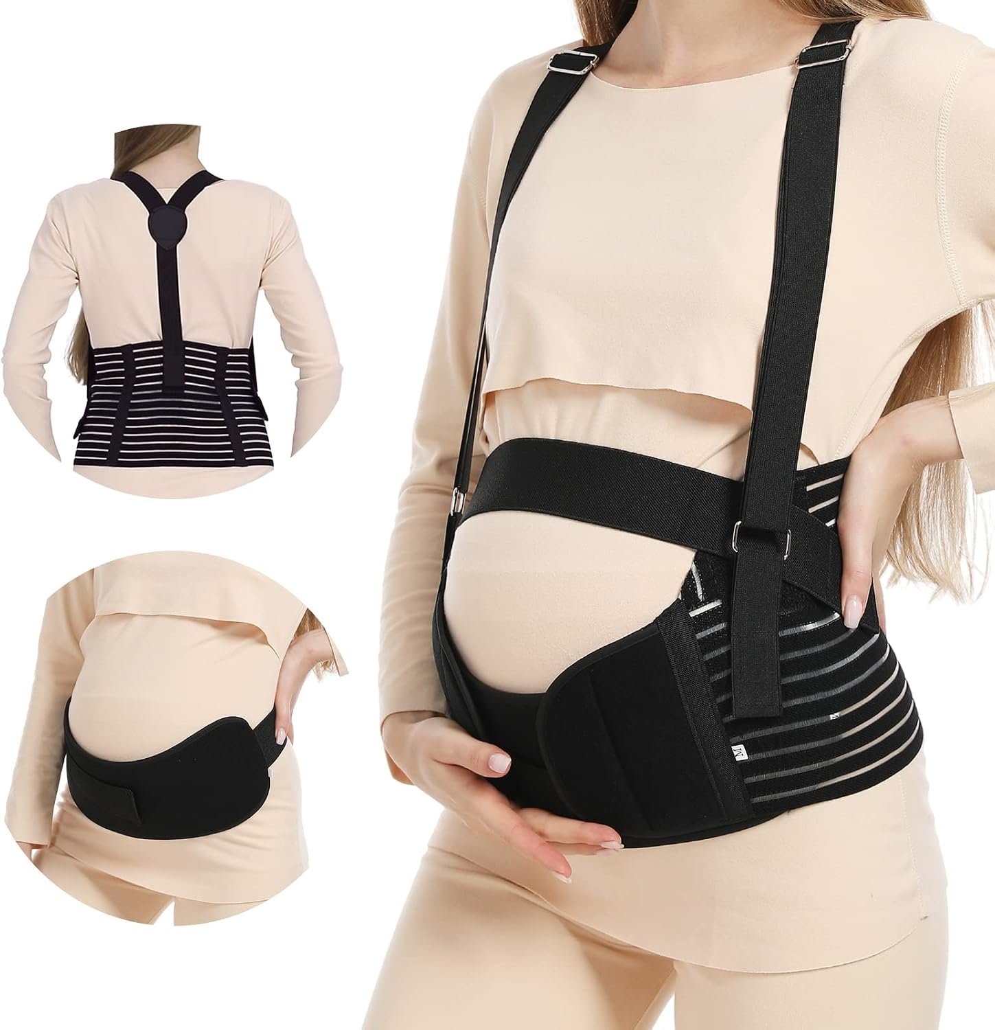 Belly Bands For Pregnant Women – Maternity Belt Pregnancy Support – Breathable Abdominal Binder, Back Support, Multiple Sizes And Colors For All Stages Of Pregnancy & Postpartum