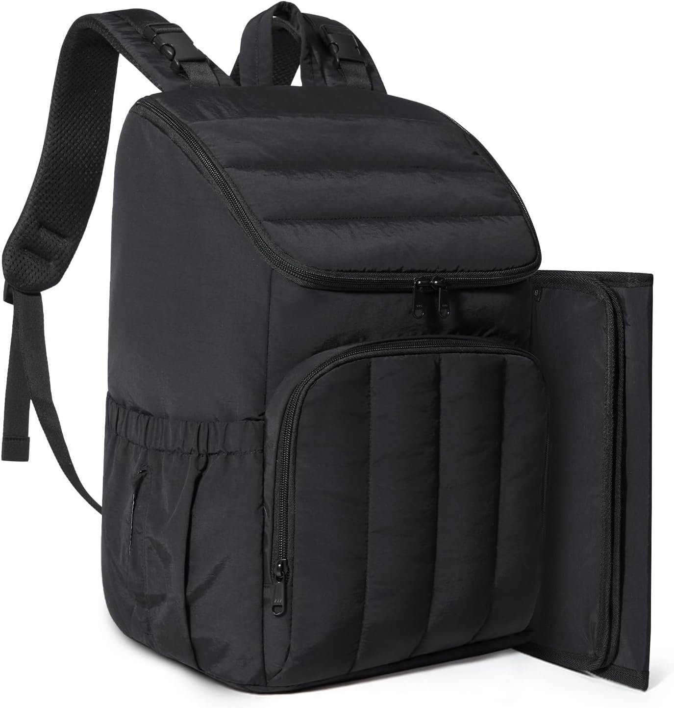 BAGSMART Diaper Bag Backpack, Large Baby Diaper Bag, Quilted Puffy Baby Bag for Mom with Quick-access Insulated Pockets, Lightweight Versatile Travel Backpack
