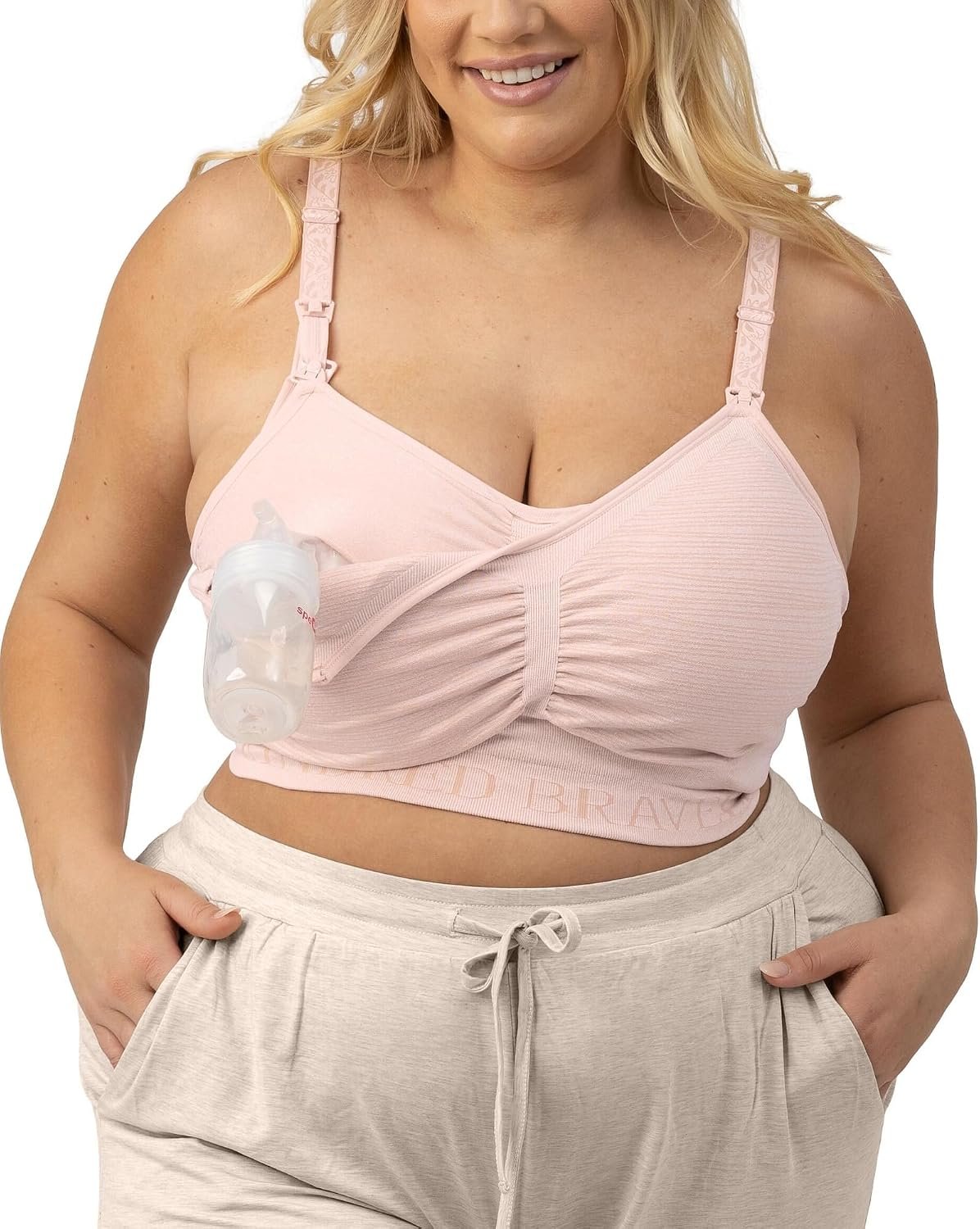 Kindred Bravely Sublime Pumping Bra Hands Free, Adjustable Pumping & Nursing Bra with EasyClip for All Breast Pumps