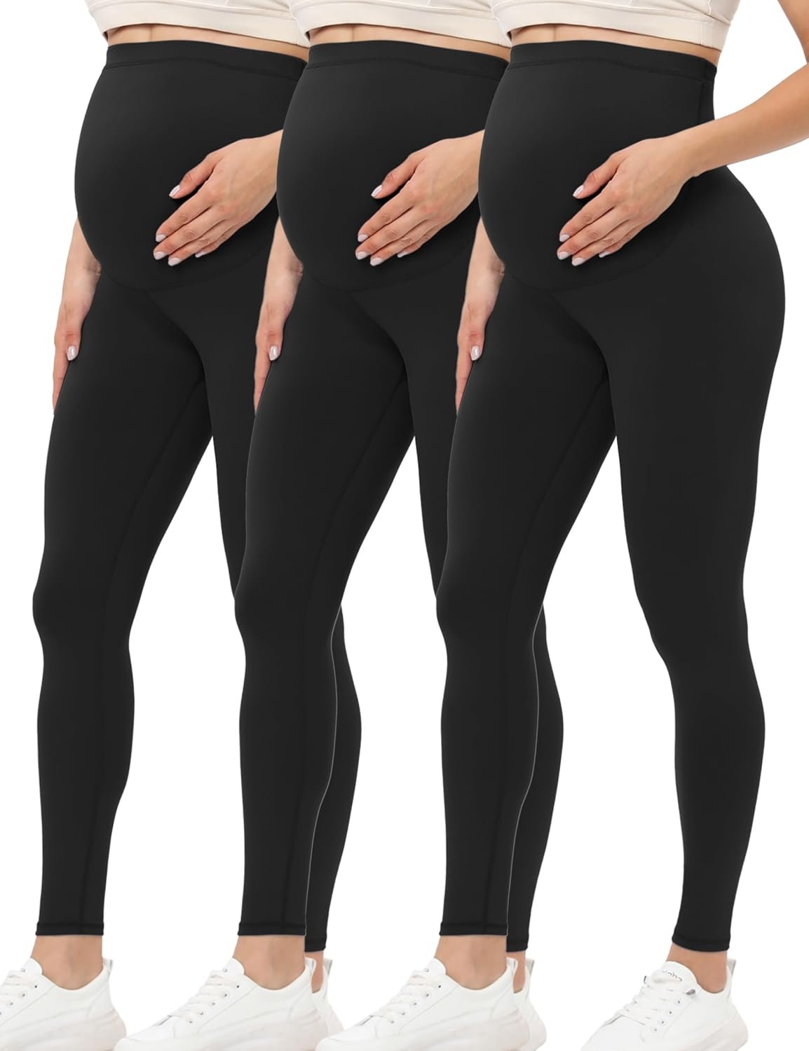 Buttergene Women’s Maternity Leggings over the Belly Maternity Yoga Pants Workout Pregnancy Leggings