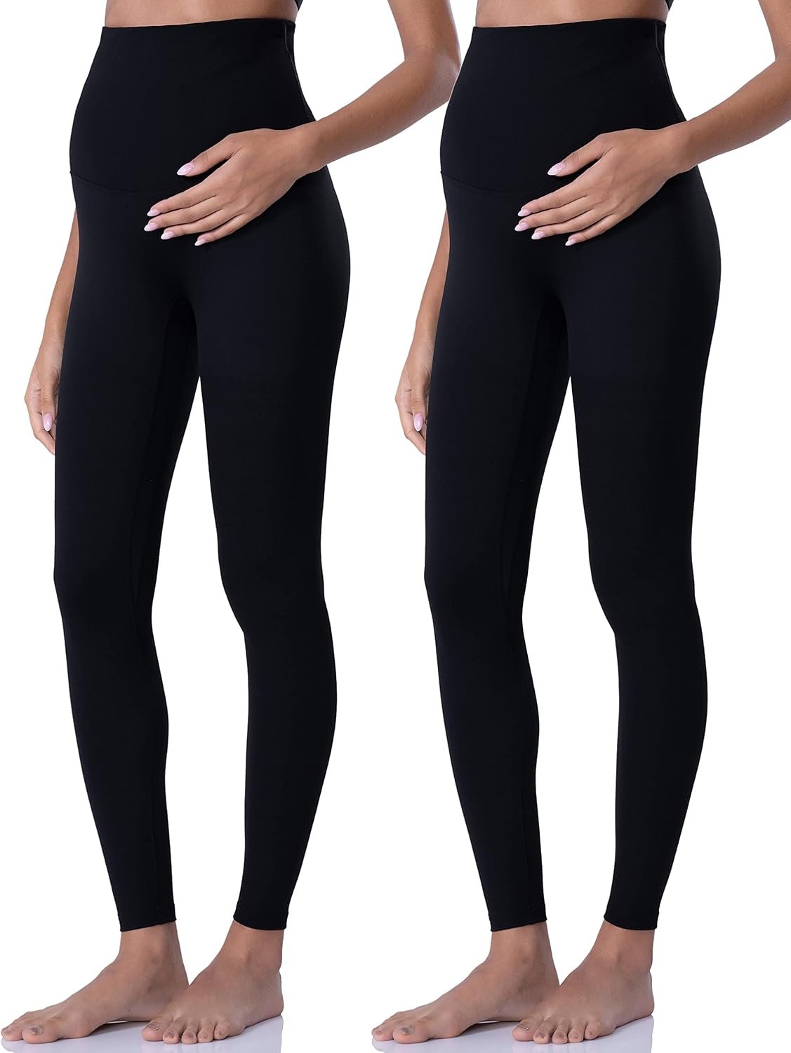 POSHDIVAH Women’s Maternity Leggings Over The Belly Pregnancy Yoga Pants Active Wear Workout Leggings