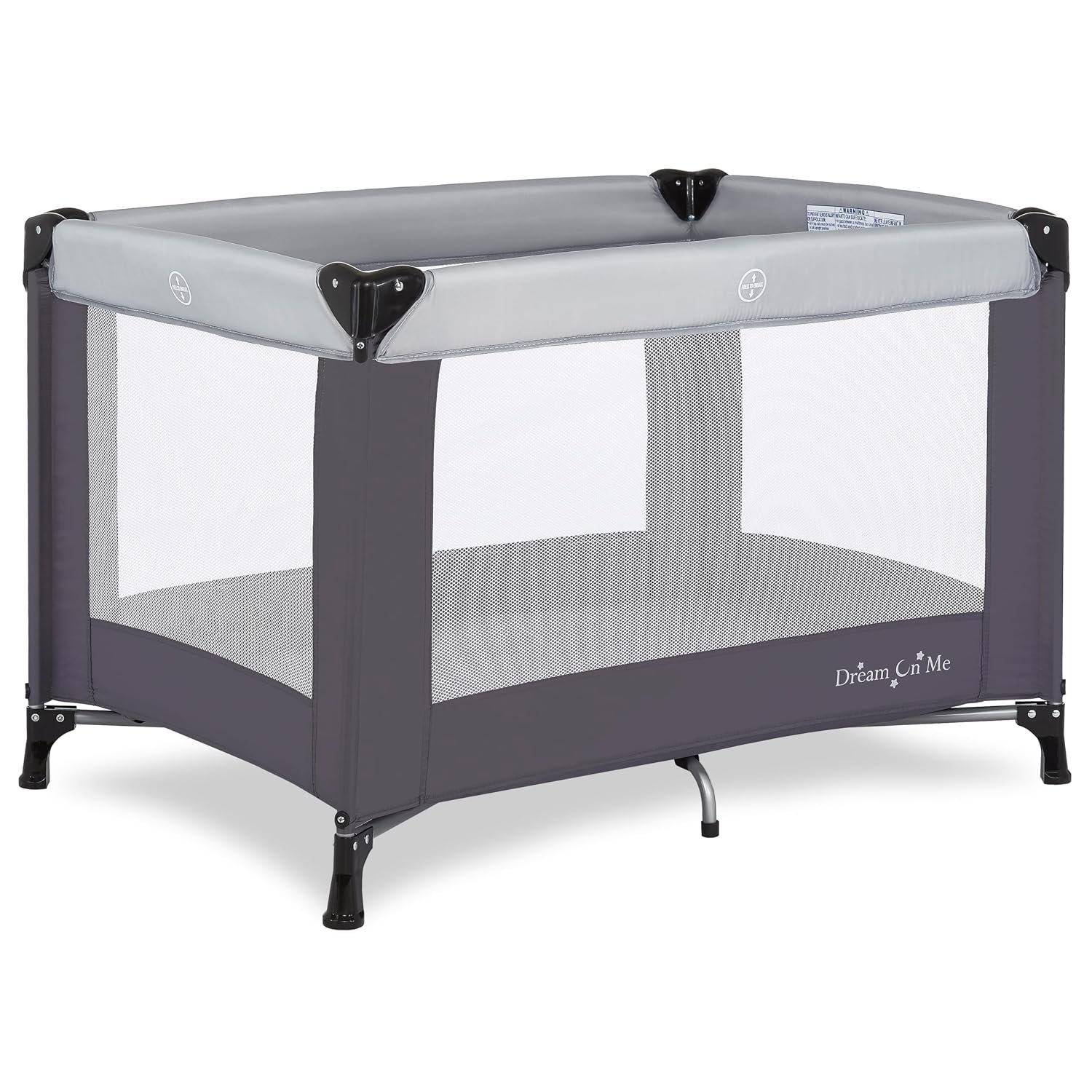 Dream On Me Nest Portable Baby Playard, Lightweight Foldable Travel Play & Nap Space with Carry Bag, Breathable Mesh Sides for Infants & Toddlers, Compact Indoor Outdoor Use, Grey
