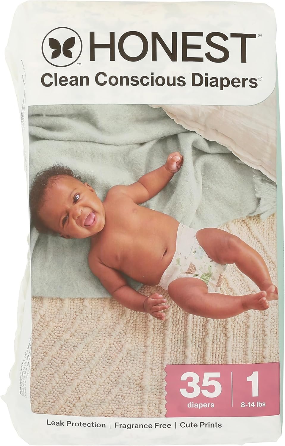 THE HONEST COMPANY Pandas Size 1 Diapers, 35 CT