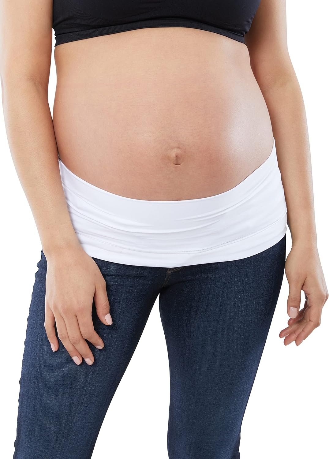 Ingrid & Isabel Basics – Bellaband – Belly Bands for Pregnant Women (M/L, White) BP
