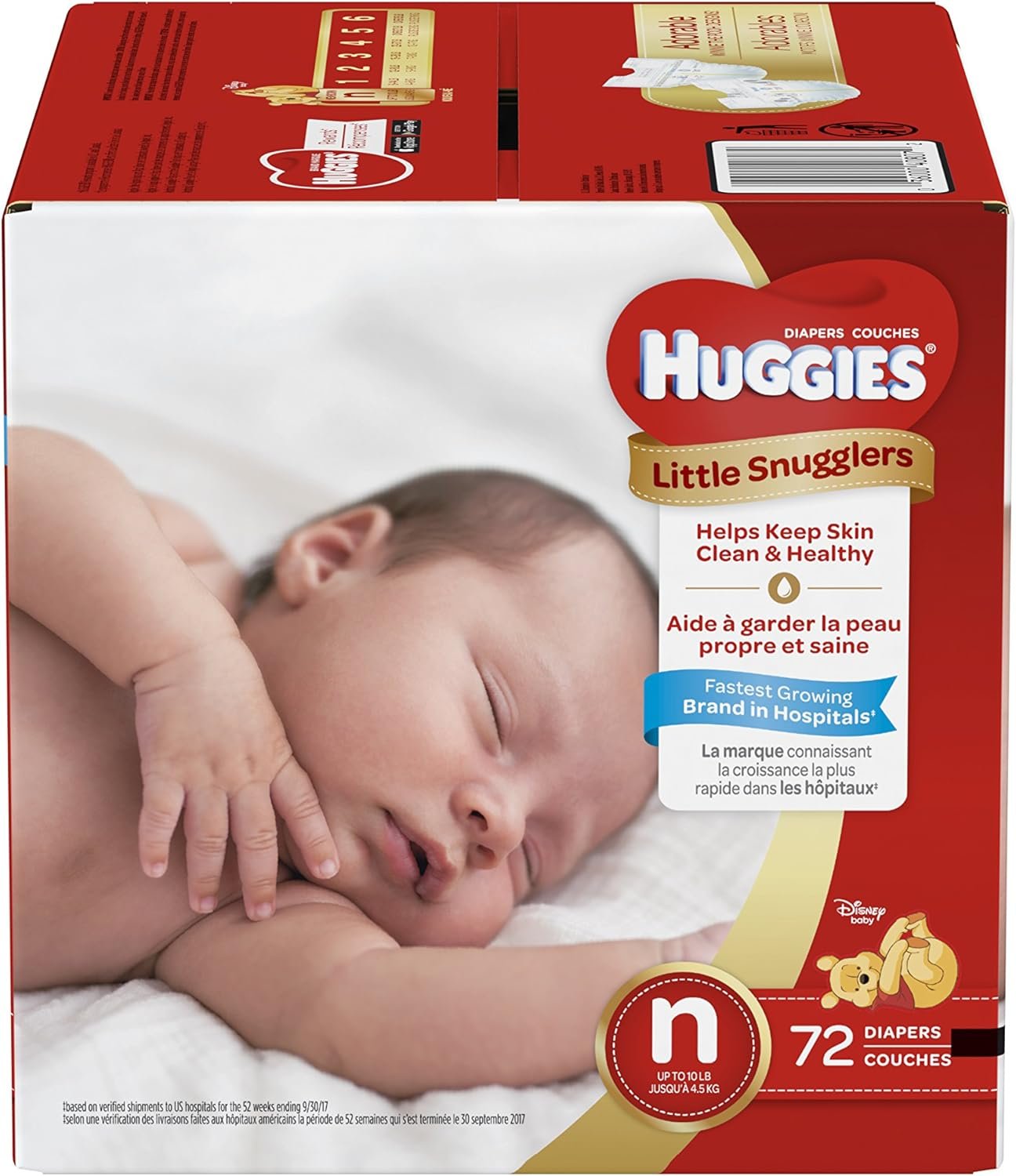 Huggies Little Snugglers Baby Diapers Size Newborn, 72ct