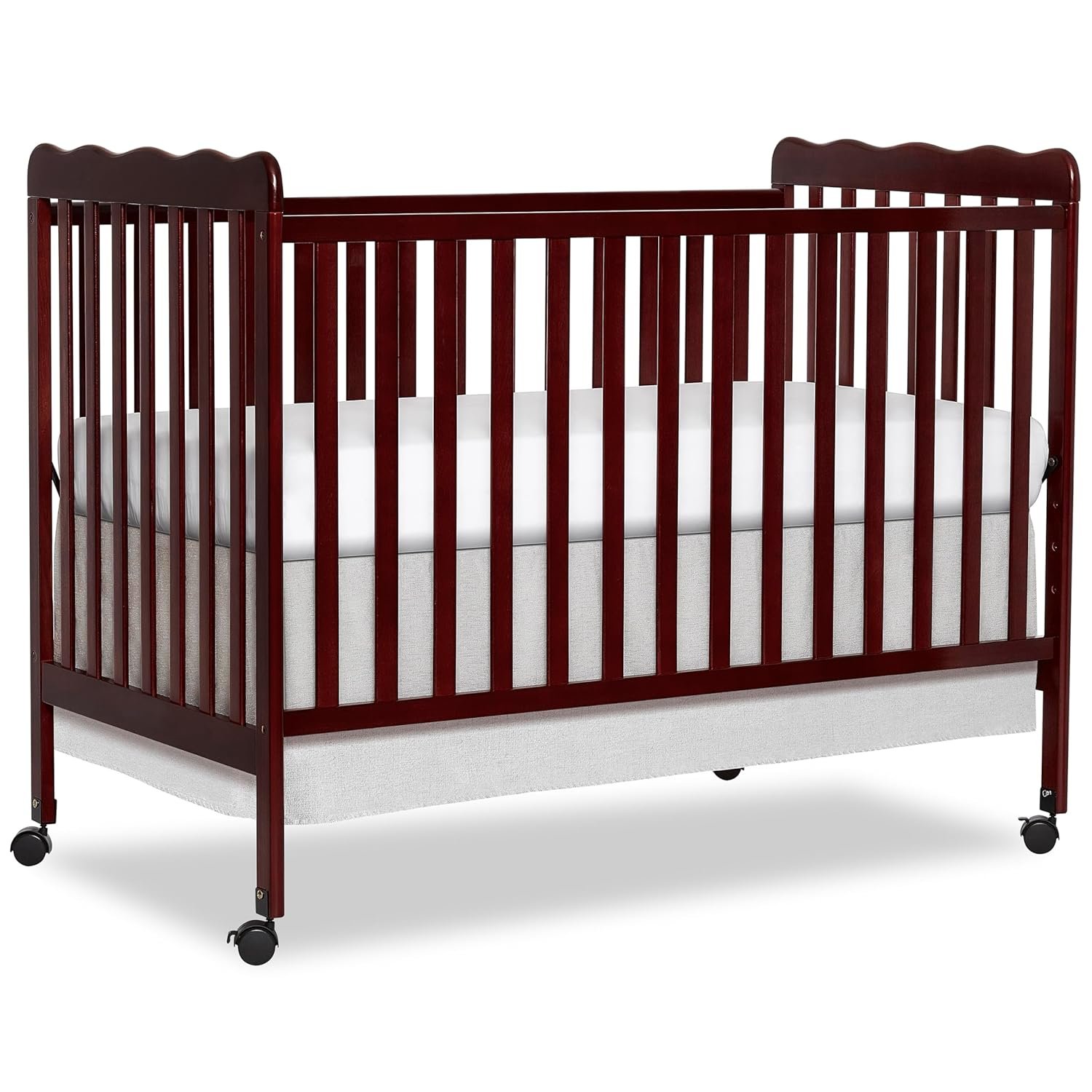 Dream On Me Carson Classic 3-in-1 Convertible Full-Size Baby Crib in Espresso, GreenGuard Gold & BSA, 4 Mattress Heights, Converts to Day & Toddler Bed, Locking Wheels, Classic Nursery Design