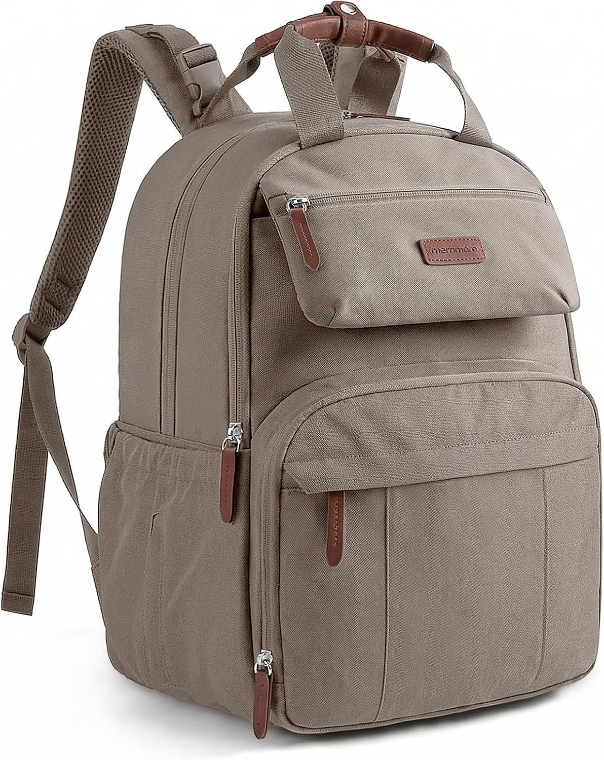 mommore Diaper Bag Backpack, Large Diaper Bag Travel Essentials for Mom Dad, Quick Access Baby Bag with Insulated Pockets, Changing Pad, Stroller Straps