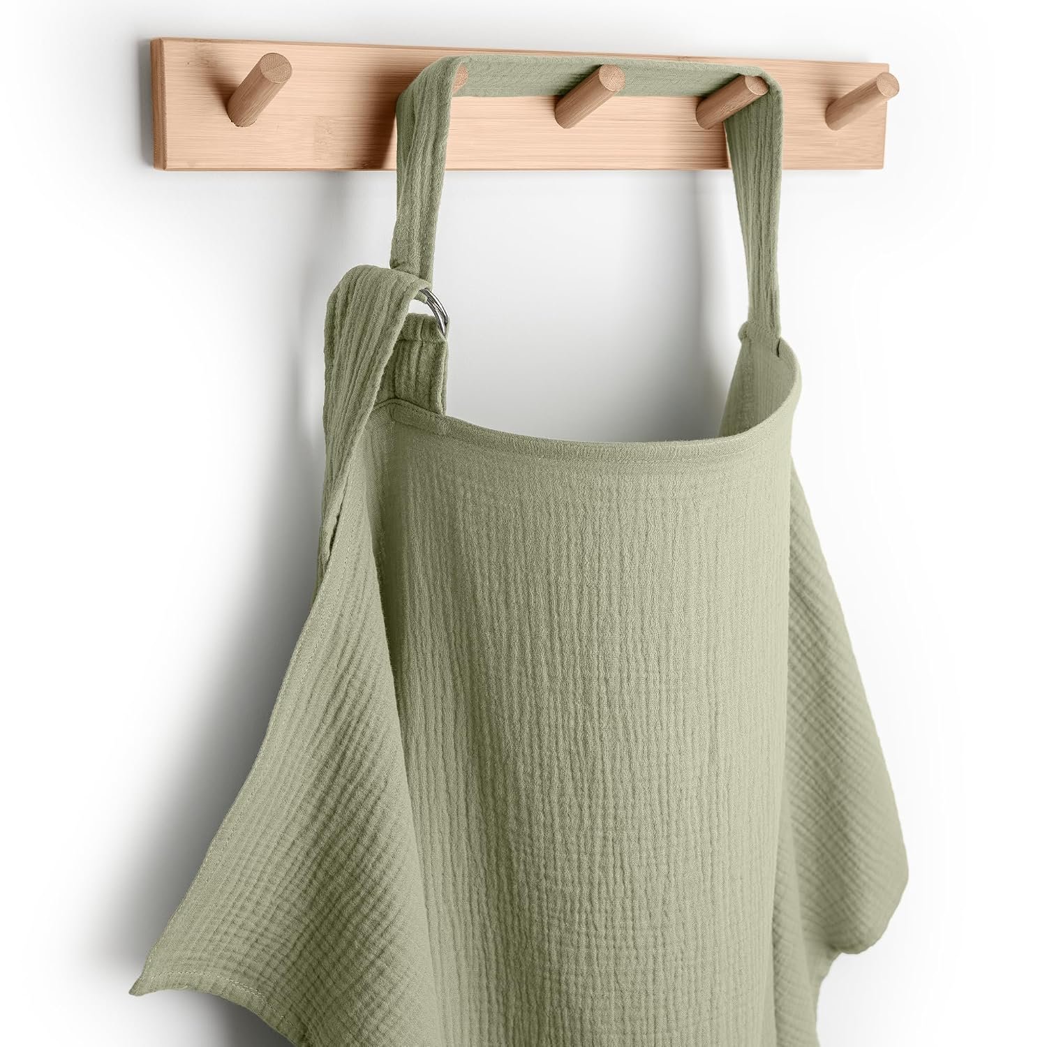 Comfy Cubs Muslin Nursing Cover, Pack of 1, 100% Muslin Breastfeeding Cover – Soft & Breathable Baby Nursing Scarf with Adjustable Neck Strap – Portable, Lightweight & Privacy Coverage – Sage