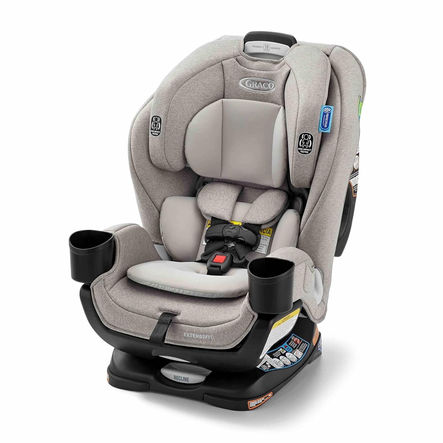 Graco Extend2Fit 3-in-1 Convertible Car Seat, 3 Modes – Rear Facing, Forward Facing Baby Car Seat and Highback Booster Seat, Adjustable Extension Panel for Extra Legroom, Ashten