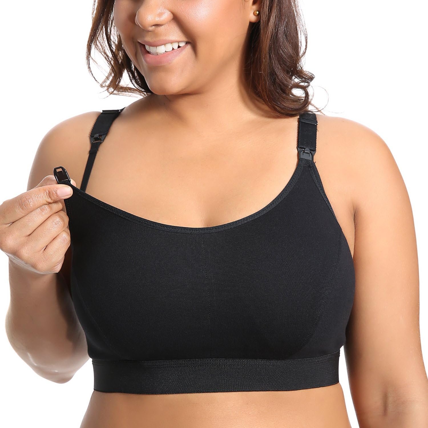 Gratlin Women’s Plus Size Nursing Bra Sports Maternity Support Cotton Breastfeeding Bras