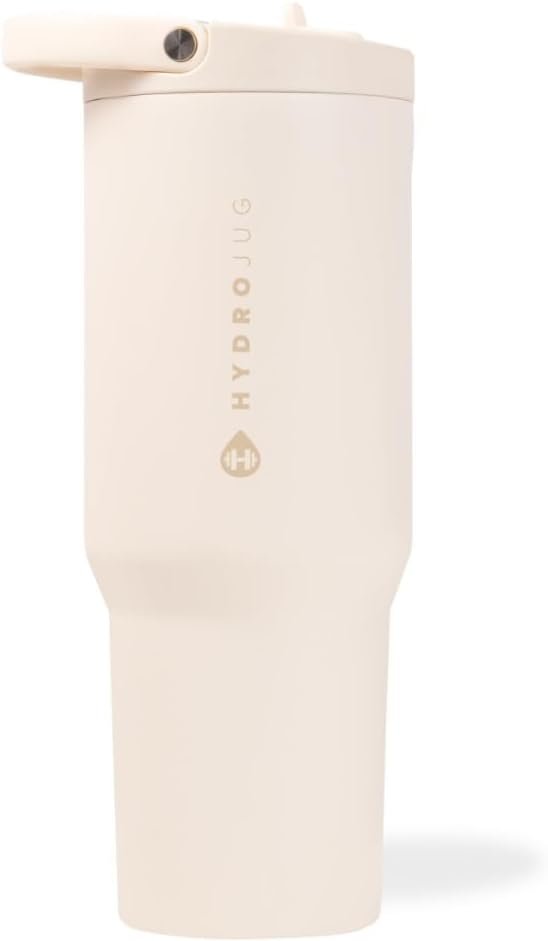 HydroJug Sport 32 oz Insulated Stainless Steel Water Bottle, Cream