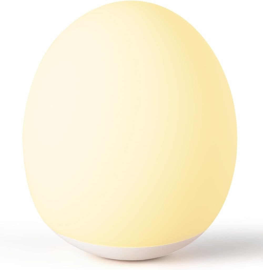 Night Light for Kids,Egg Night Light for Baby Nursery, 7 Colors Changing &30-Min Timer Portable Nursery Night Lamp forBaby Nursery & Kids Bedroom,BPA Free, Eye Caring, Soft